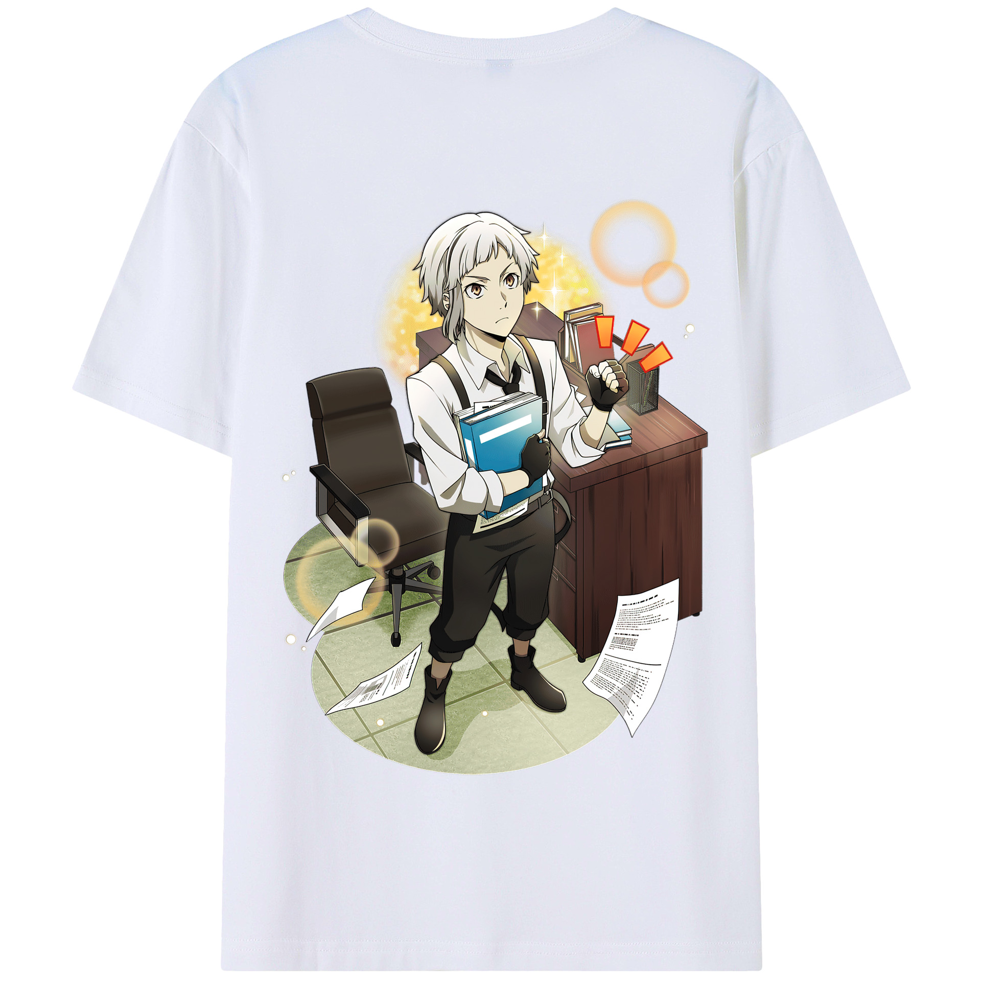 （画像用） 文豪ストレイドッグス Bungo Stray Dogs 綿100％半袖Tシャツ（背面プリント）