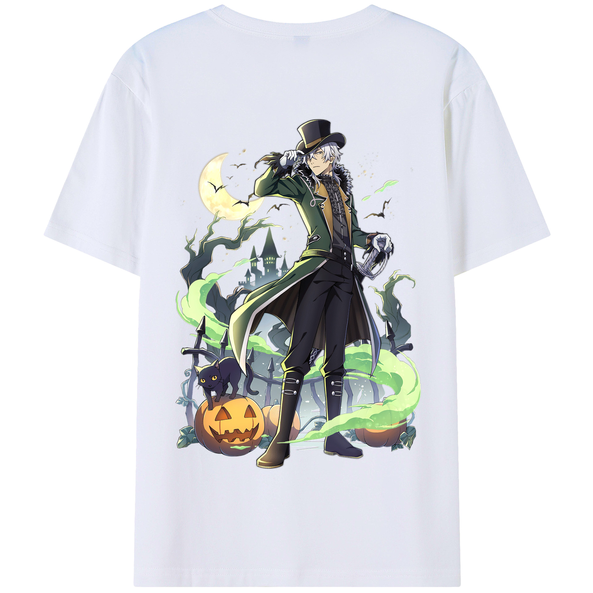 （画像用） 文豪ストレイドッグス Bungo Stray Dogs 綿100％半袖Tシャツ（背面プリント）