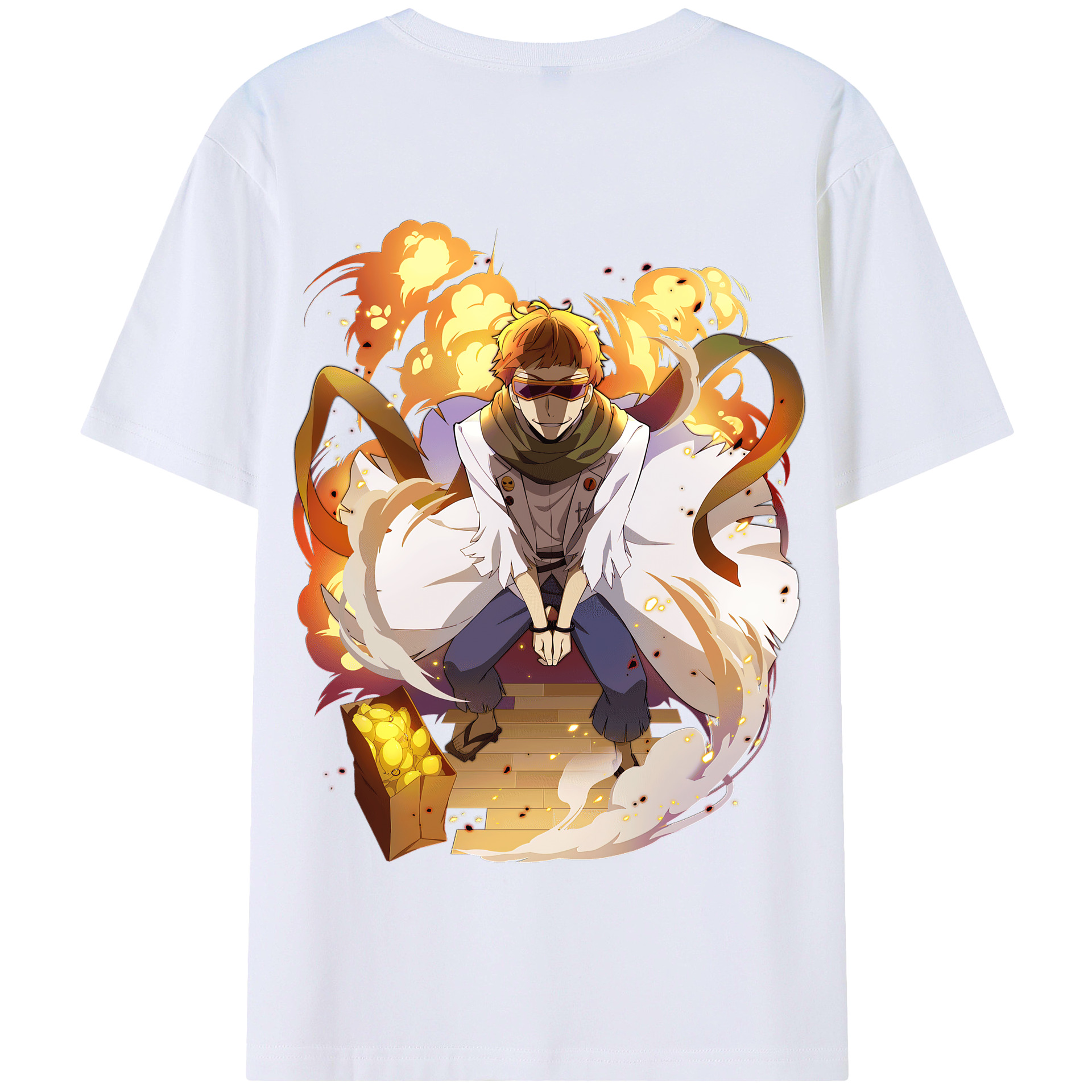 （画像用） 文豪ストレイドッグス Bungo Stray Dogs 綿100％半袖Tシャツ（背面プリント）