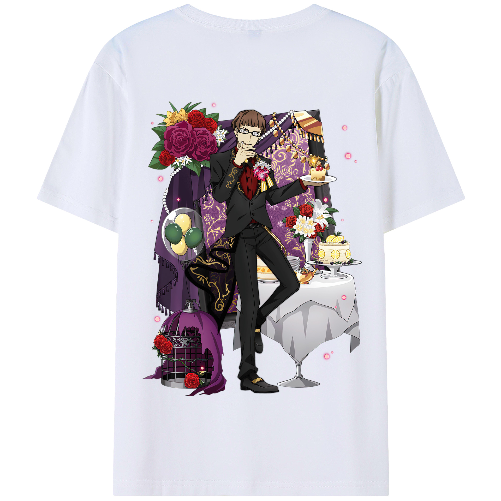 （画像用） 文豪ストレイドッグス Bungo Stray Dogs 綿100％半袖Tシャツ（背面プリント）