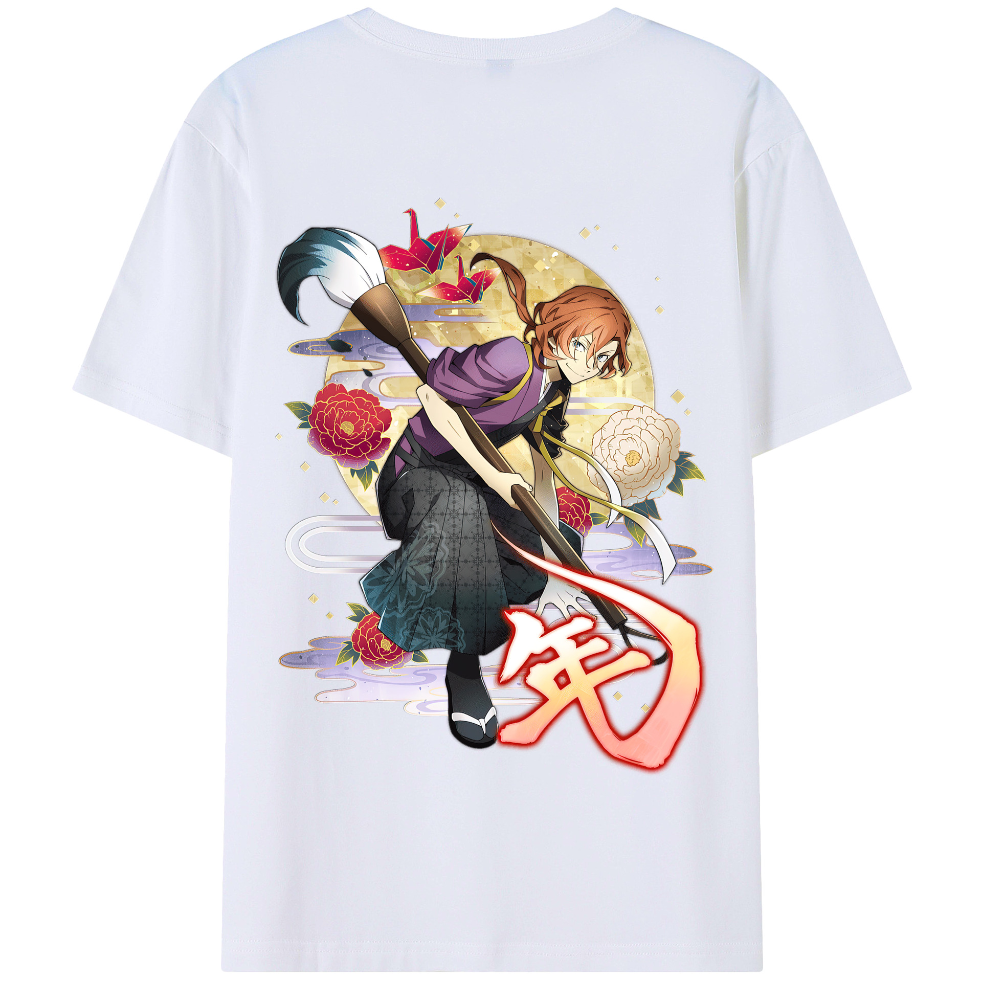 （画像用） 文豪ストレイドッグス Bungo Stray Dogs 綿100％半袖Tシャツ（背面プリント）