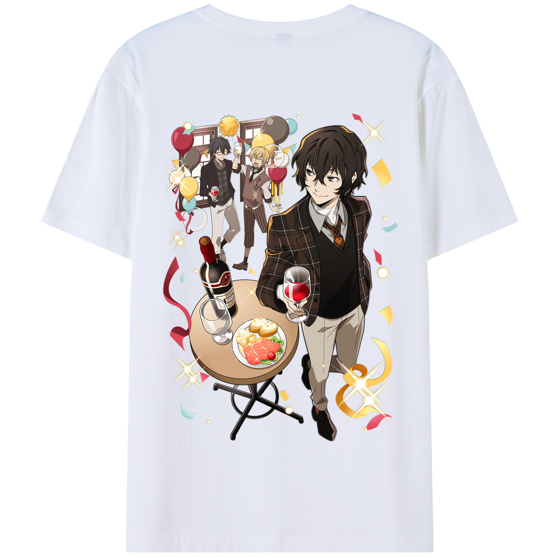 （画像用） 文豪ストレイドッグス Bungo Stray Dogs 綿100％半袖Tシャツ（背面プリント）