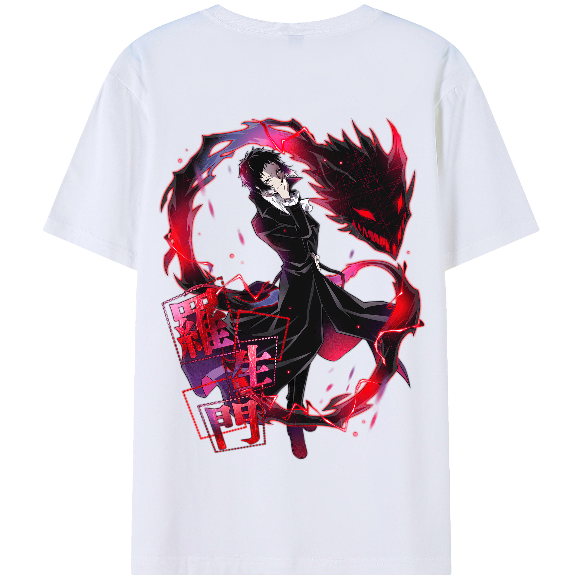 （画像用） 文豪ストレイドッグス Bungo Stray Dogs 綿100％半袖Tシャツ（背面プリント）