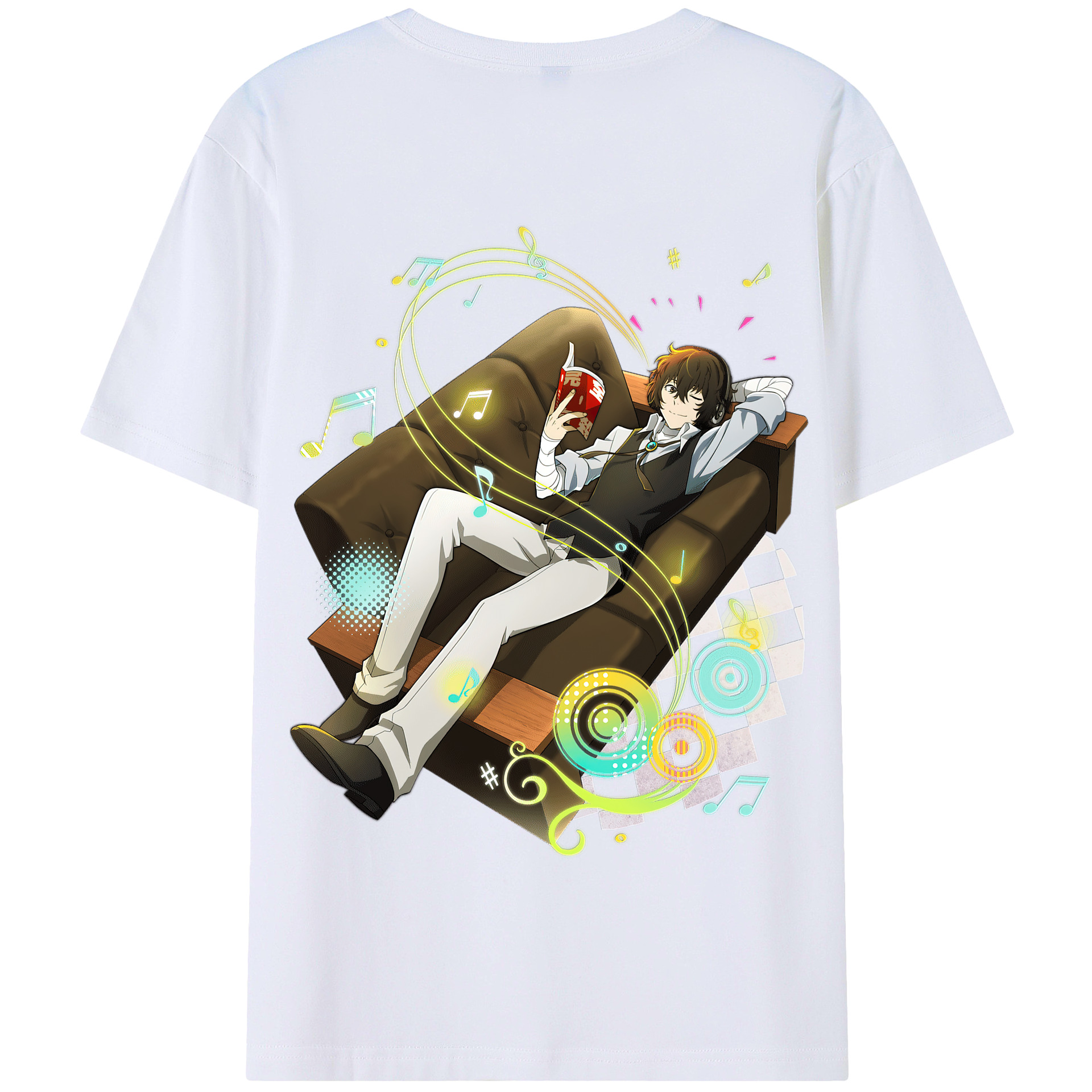 （画像用） 文豪ストレイドッグス Bungo Stray Dogs 綿100％半袖Tシャツ（背面プリント）