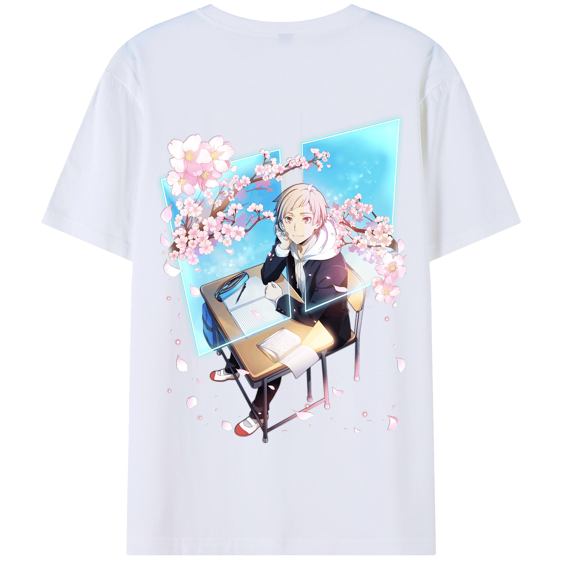 （画像用） 文豪ストレイドッグス Bungo Stray Dogs 綿100％半袖Tシャツ（背面プリント）