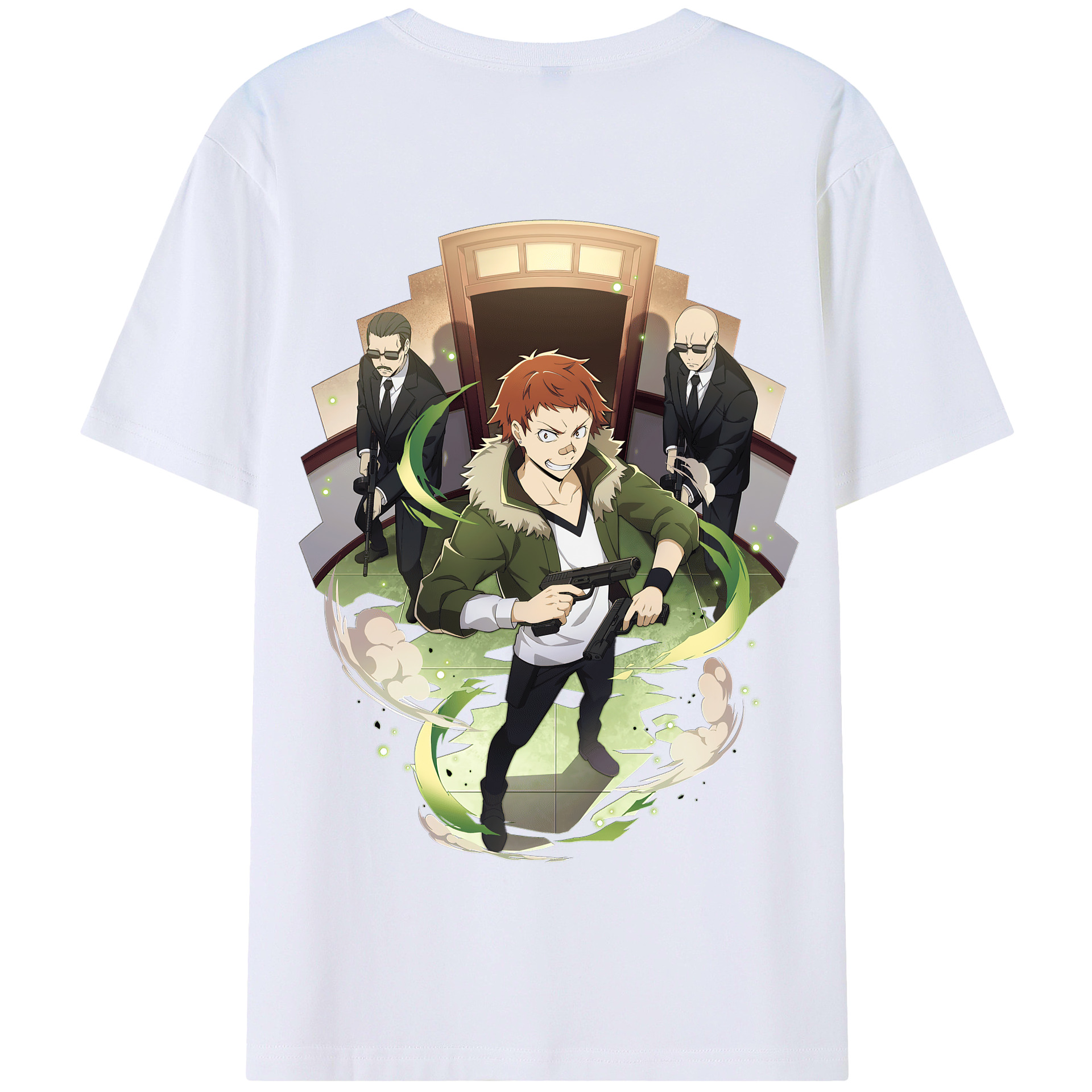 （画像用） 文豪ストレイドッグス Bungo Stray Dogs 綿100％半袖Tシャツ（背面プリント）