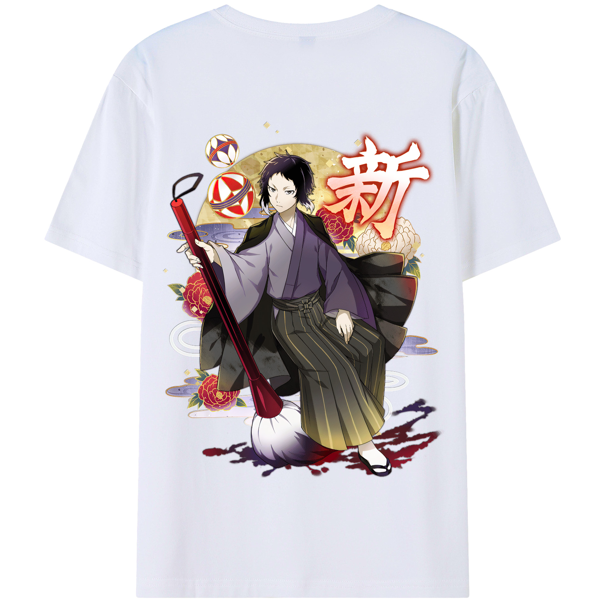 （画像用） 文豪ストレイドッグス Bungo Stray Dogs 綿100％半袖Tシャツ（背面プリント）