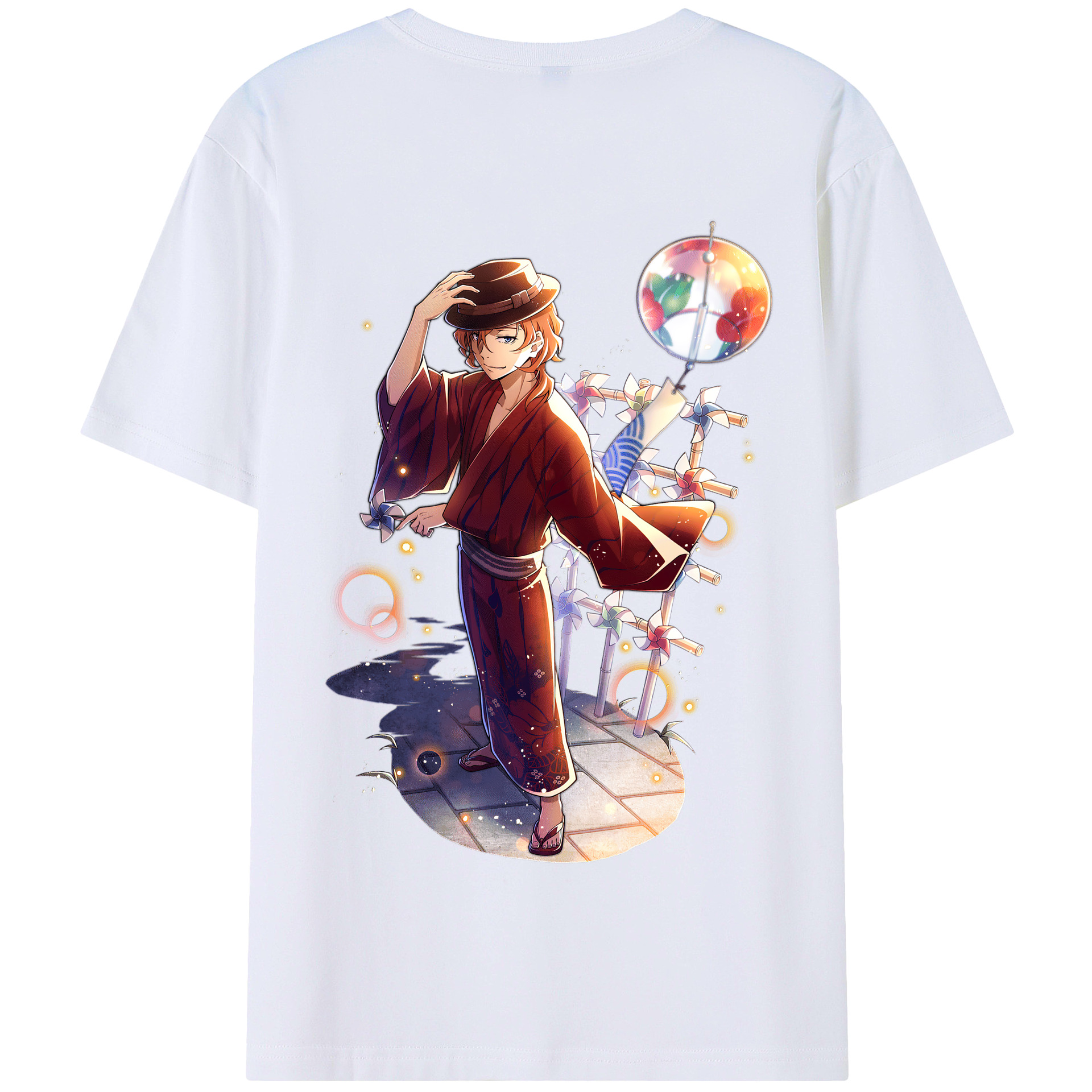 （画像用） 文豪ストレイドッグス Bungo Stray Dogs 綿100％半袖Tシャツ（背面プリント）