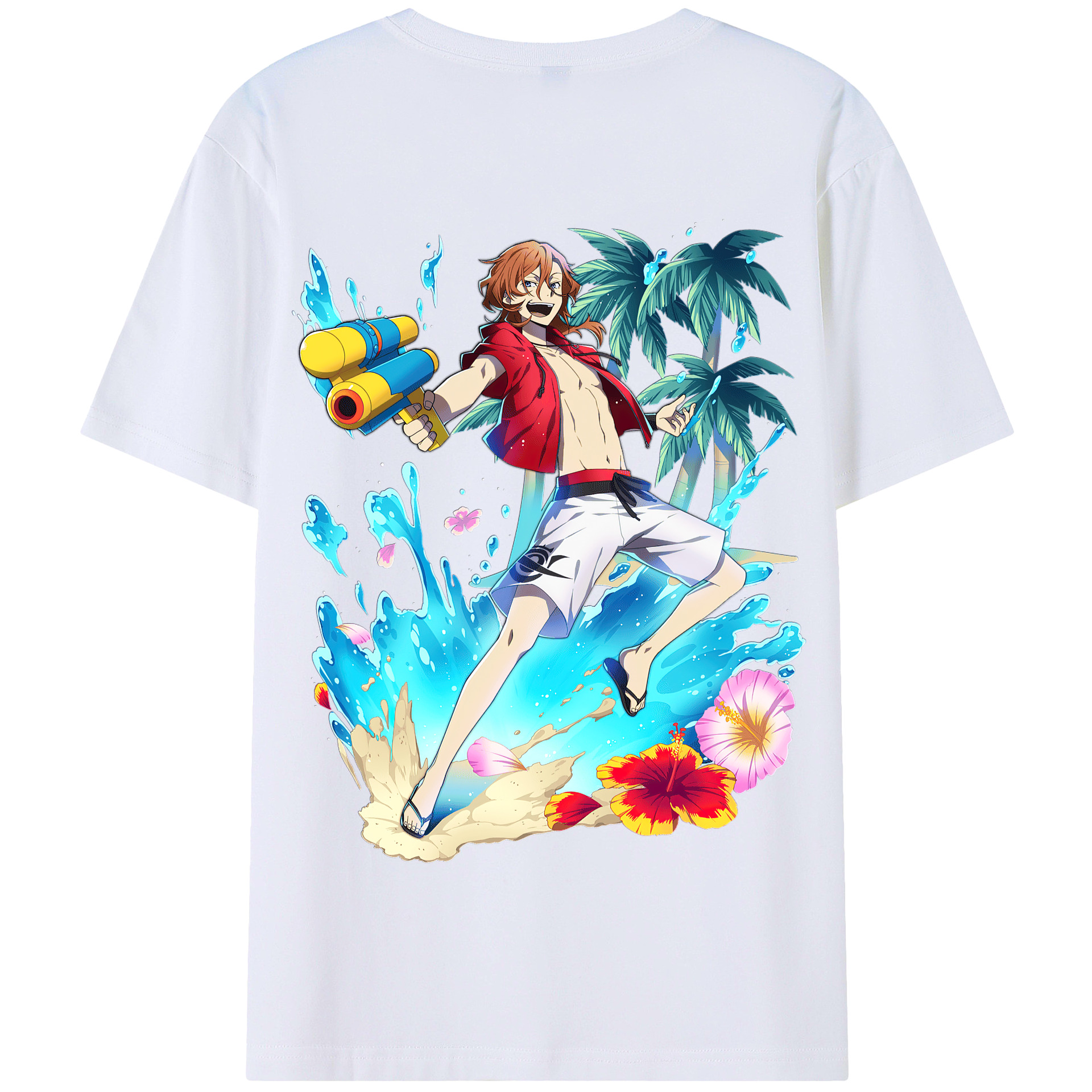 （画像用） 文豪ストレイドッグス Bungo Stray Dogs 綿100％半袖Tシャツ（背面プリント）