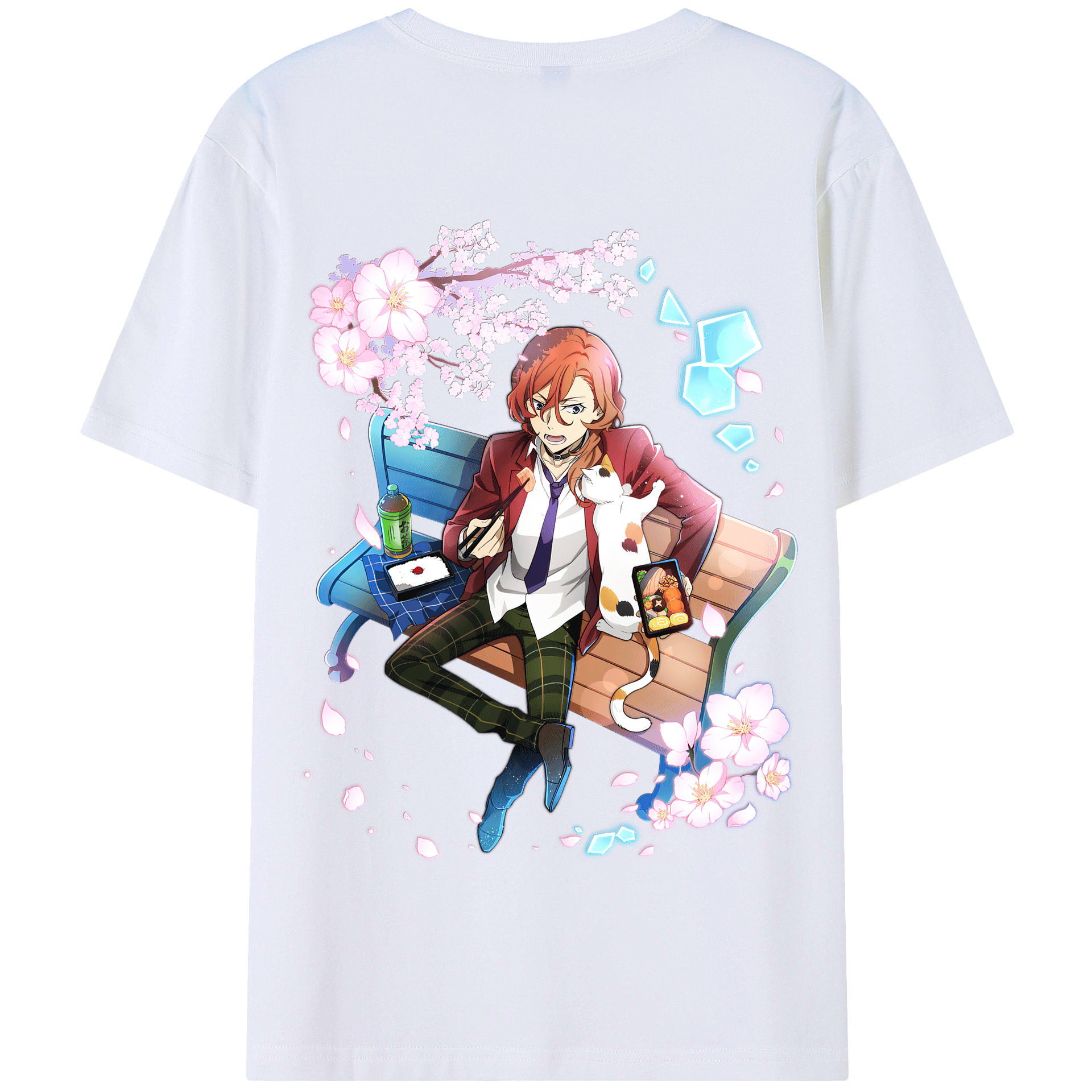 （画像用） 文豪ストレイドッグス Bungo Stray Dogs 綿100％半袖Tシャツ（背面プリント）