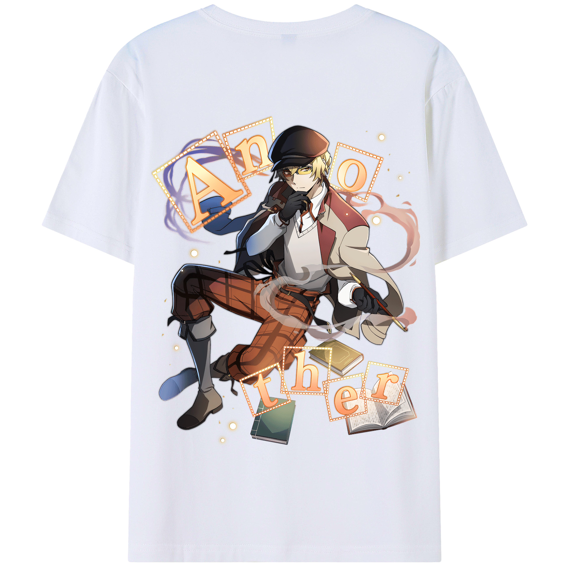 （画像用） 文豪ストレイドッグス Bungo Stray Dogs 綿100％半袖Tシャツ（背面プリント）