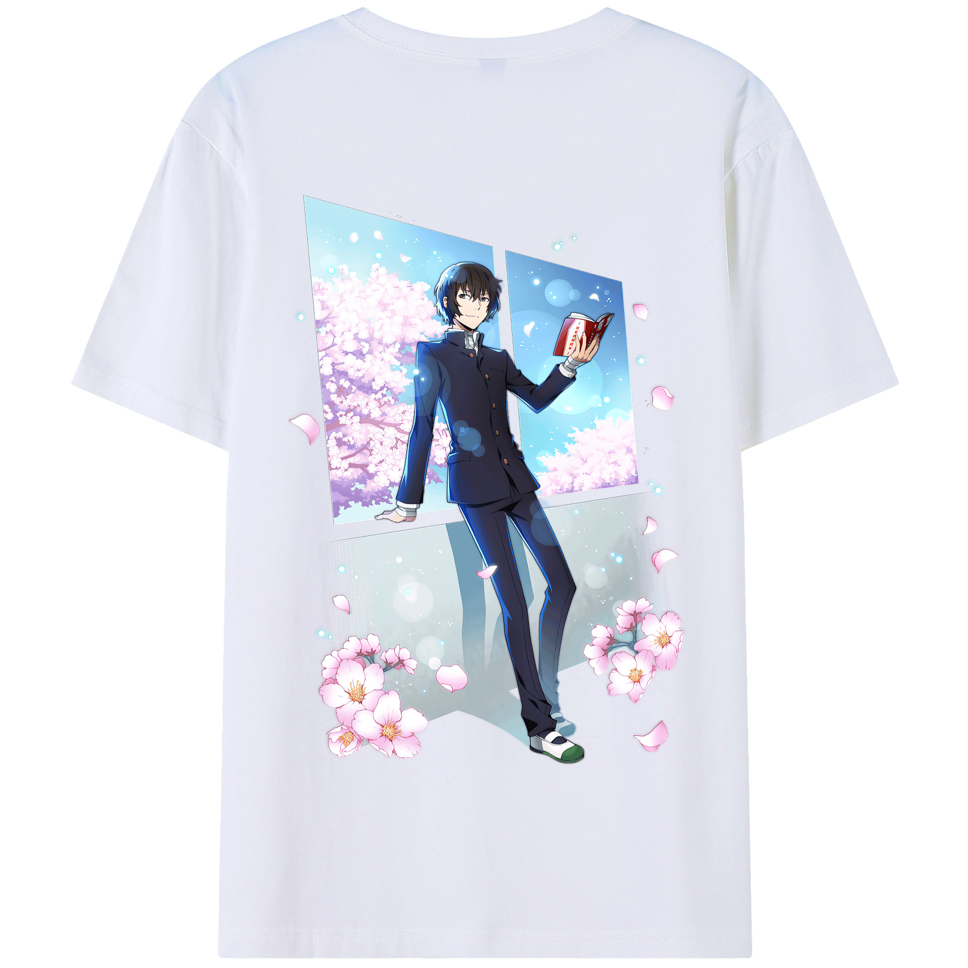 （画像用） 文豪ストレイドッグス Bungo Stray Dogs 綿100％半袖Tシャツ（背面プリント）
