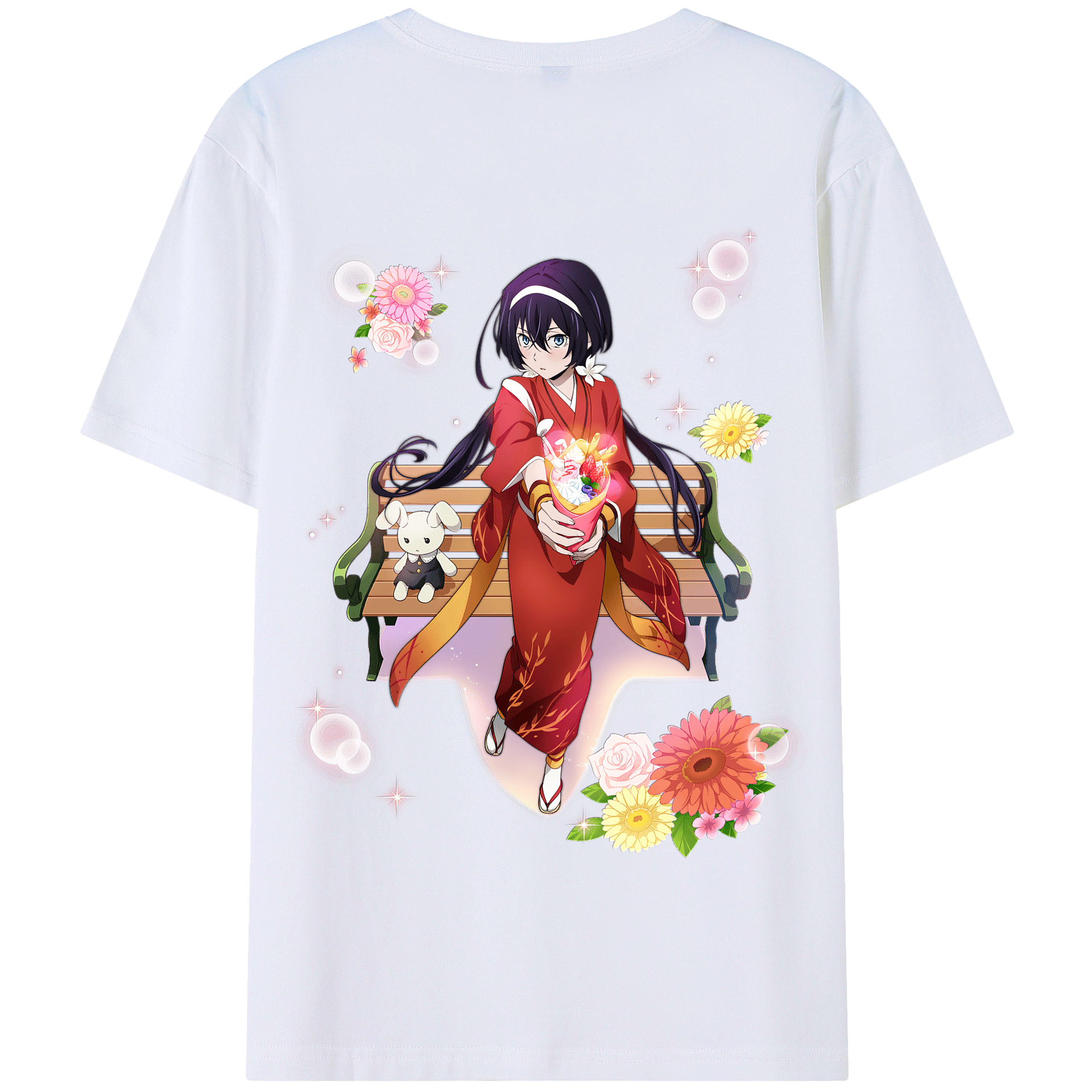 （画像用） 文豪ストレイドッグス Bungo Stray Dogs 綿100％半袖Tシャツ（背面プリント）