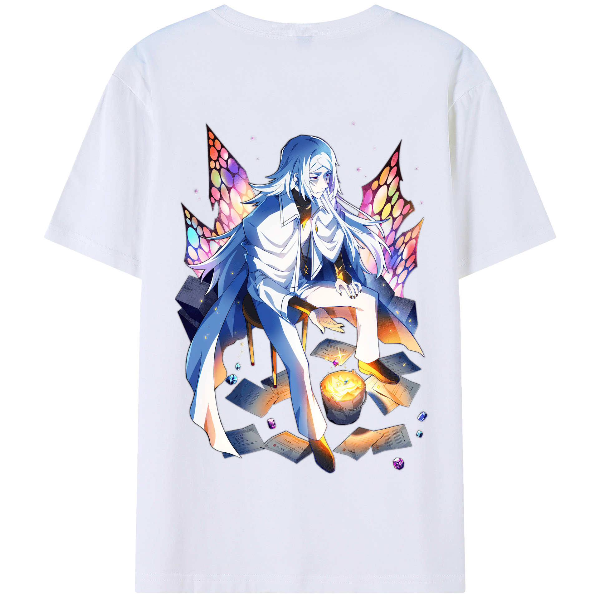 （画像用） 文豪ストレイドッグス Bungo Stray Dogs 綿100％半袖Tシャツ（背面プリント）