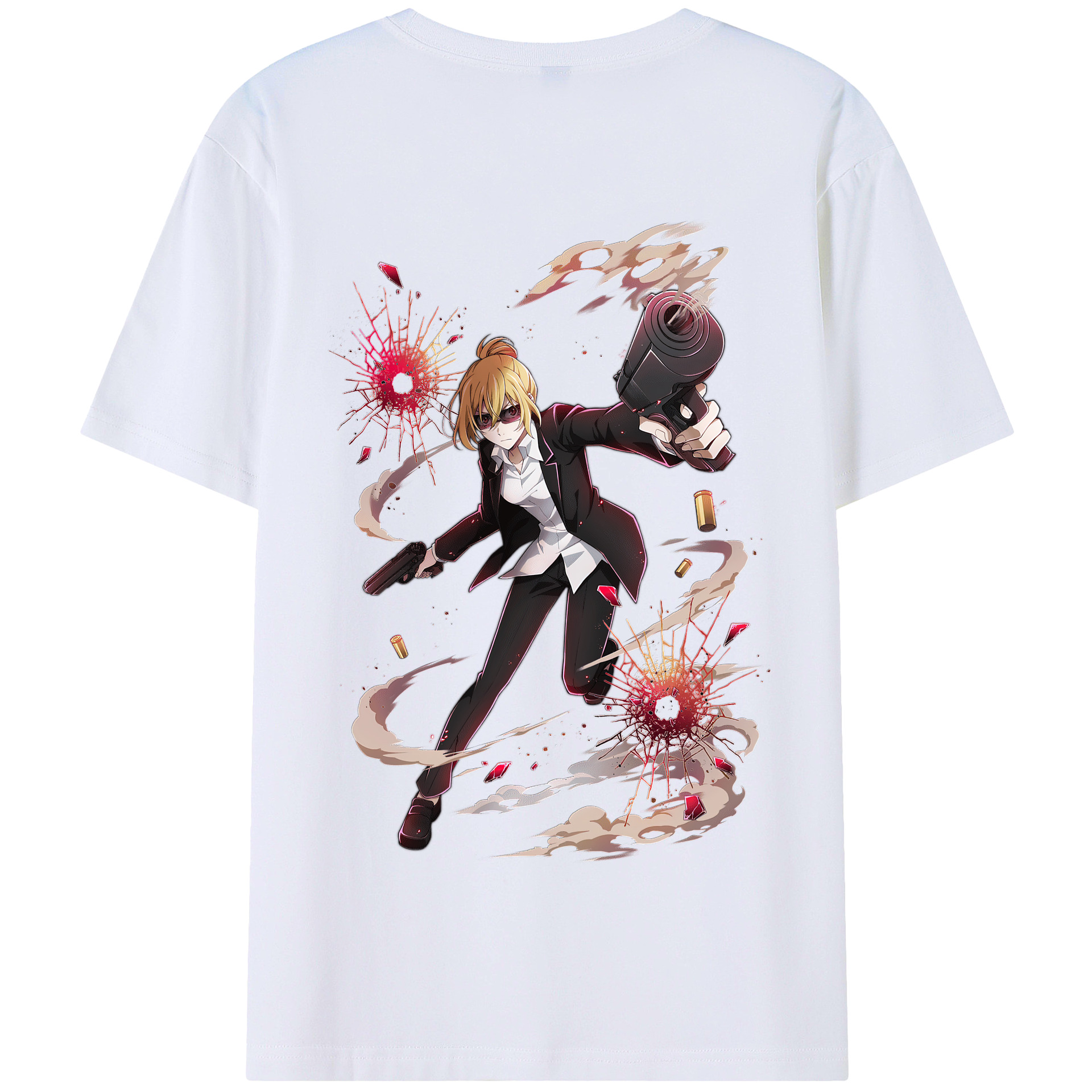 （画像用） 文豪ストレイドッグス Bungo Stray Dogs 綿100％半袖Tシャツ（背面プリント）