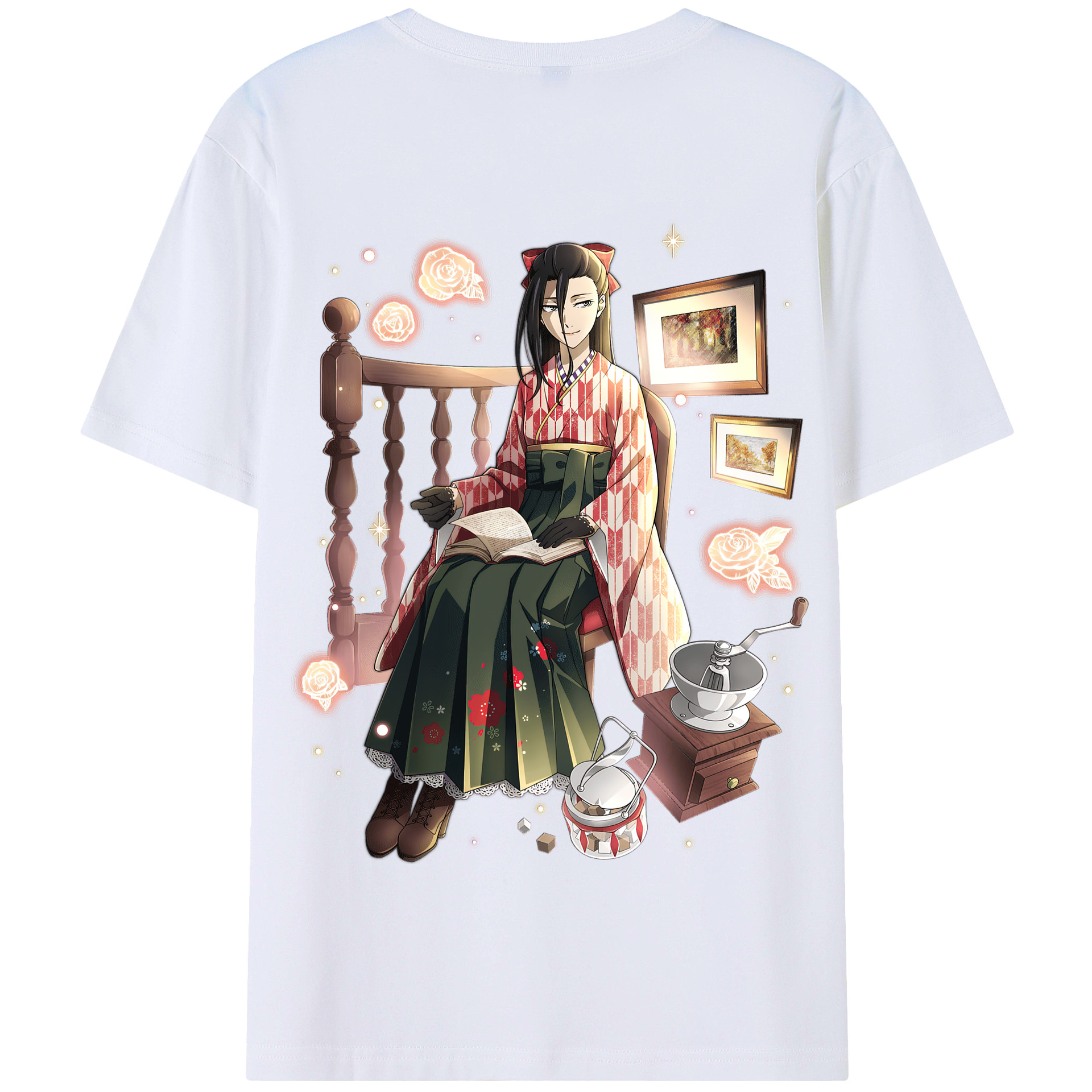 （画像用） 文豪ストレイドッグス Bungo Stray Dogs 綿100％半袖Tシャツ（背面プリント）