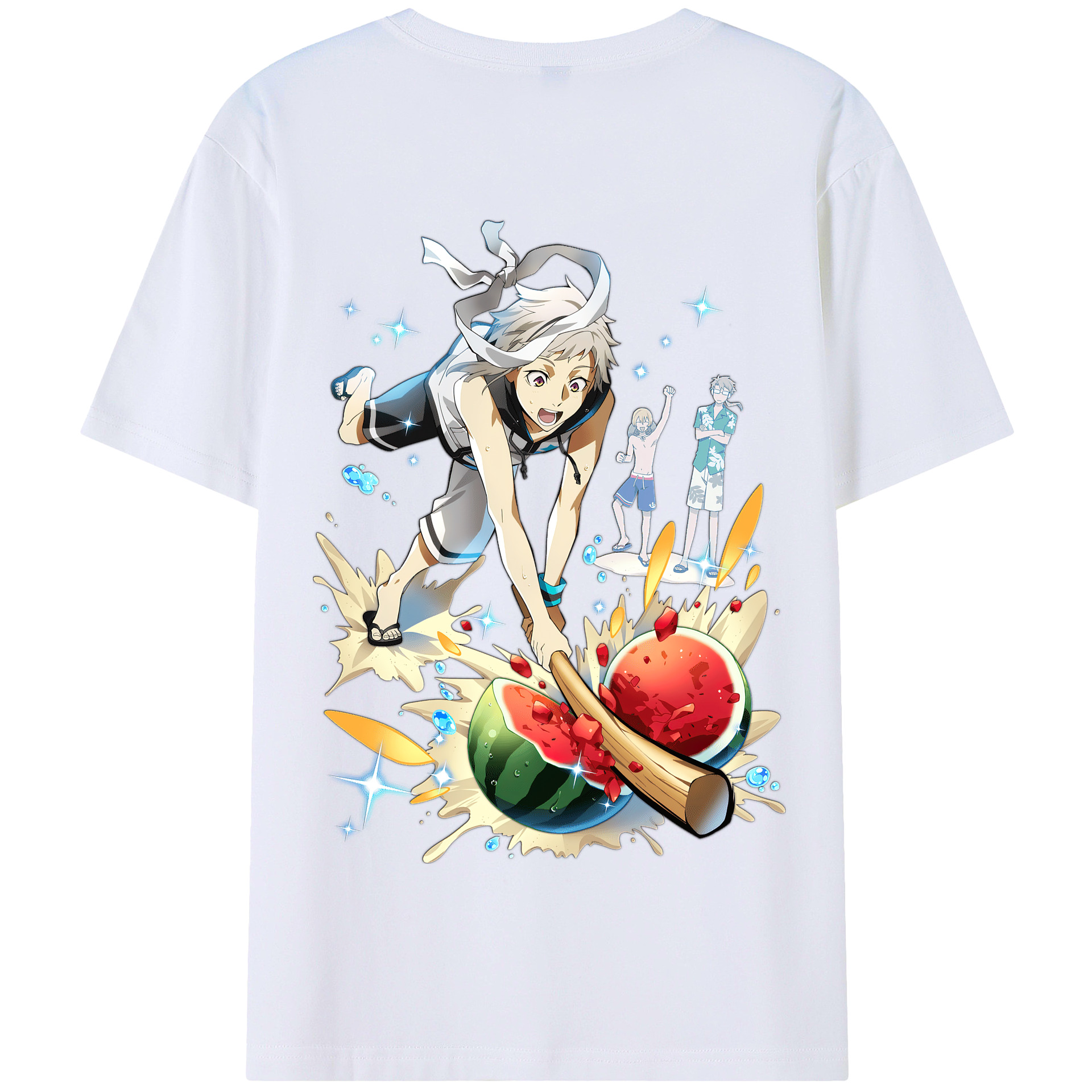 （画像用） 文豪ストレイドッグス Bungo Stray Dogs 綿100％半袖Tシャツ（背面プリント）