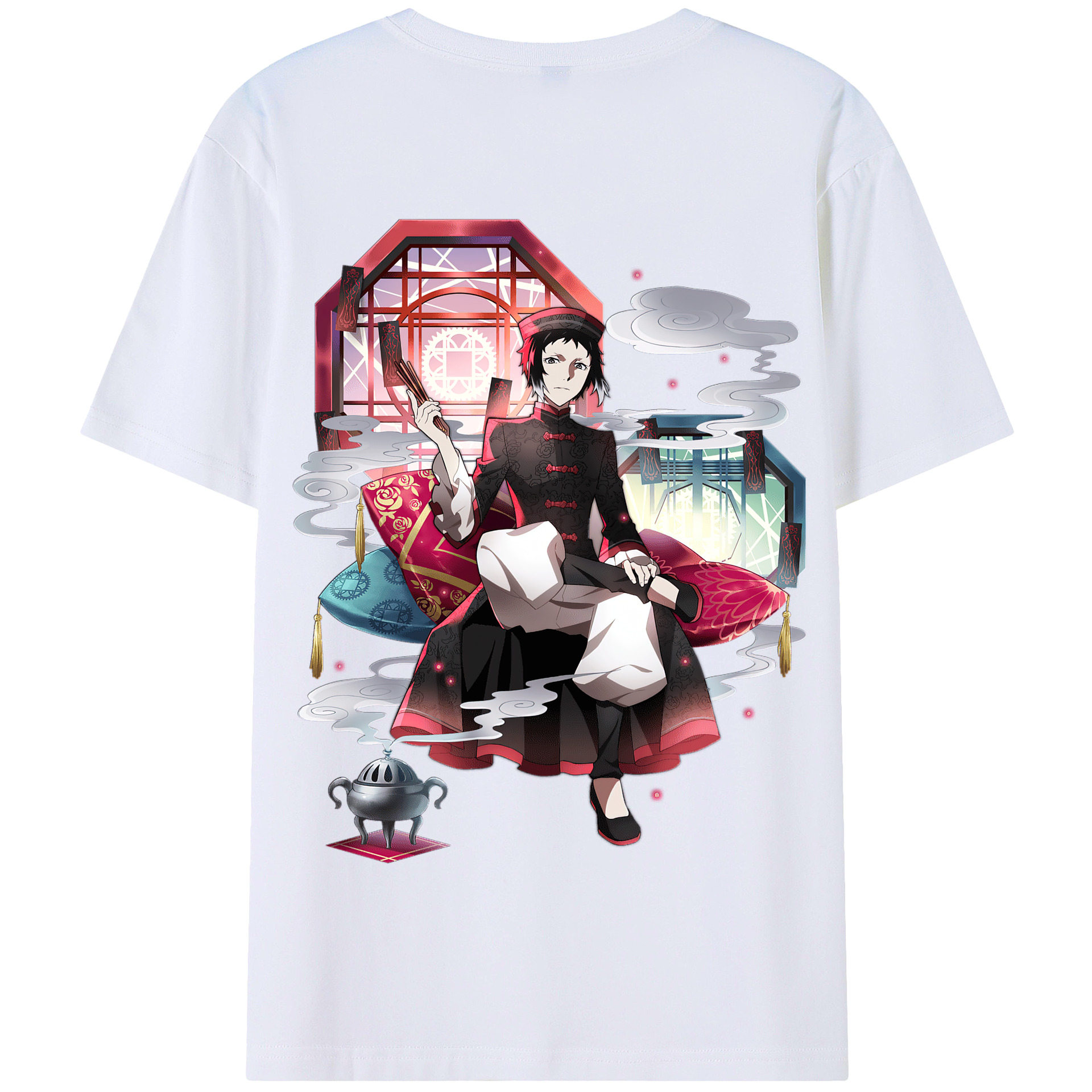 （画像用） 文豪ストレイドッグス Bungo Stray Dogs 綿100％半袖Tシャツ（背面プリント）