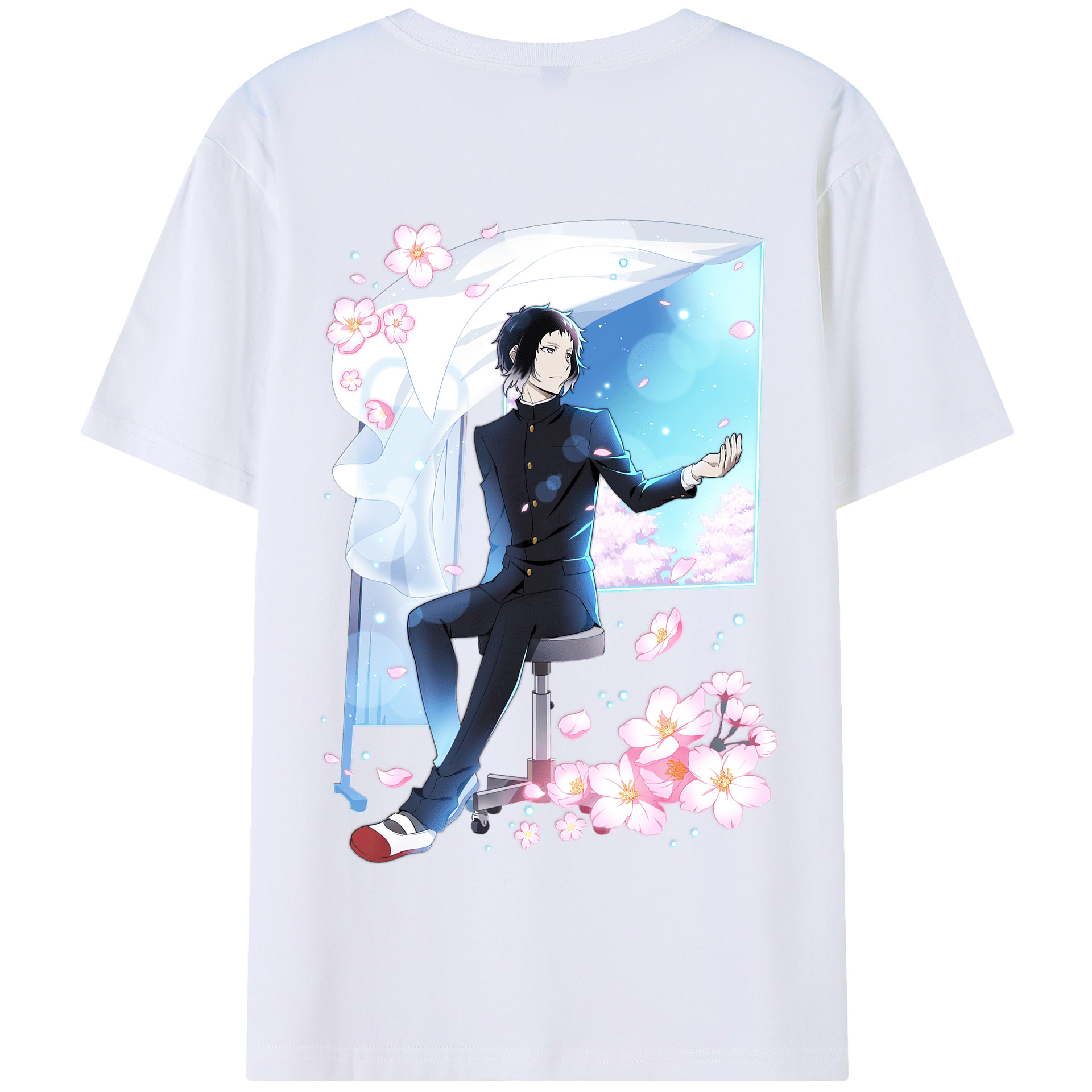 （画像用） 文豪ストレイドッグス Bungo Stray Dogs 綿100％半袖Tシャツ（背面プリント）