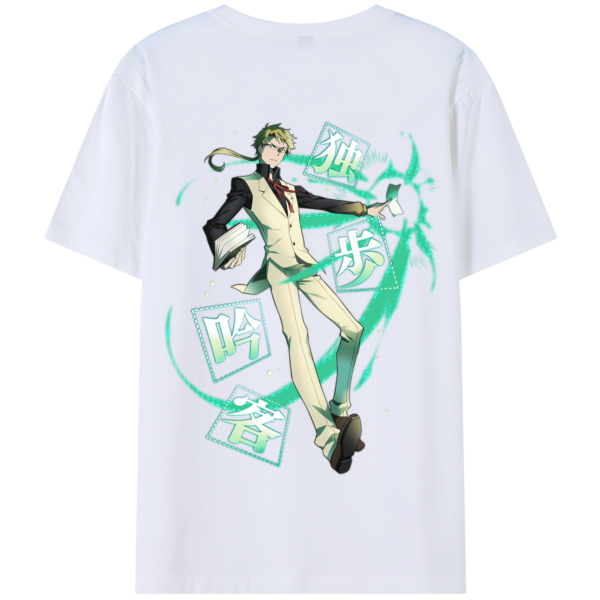 （画像用） 文豪ストレイドッグス Bungo Stray Dogs 綿100％半袖Tシャツ（背面プリント）
