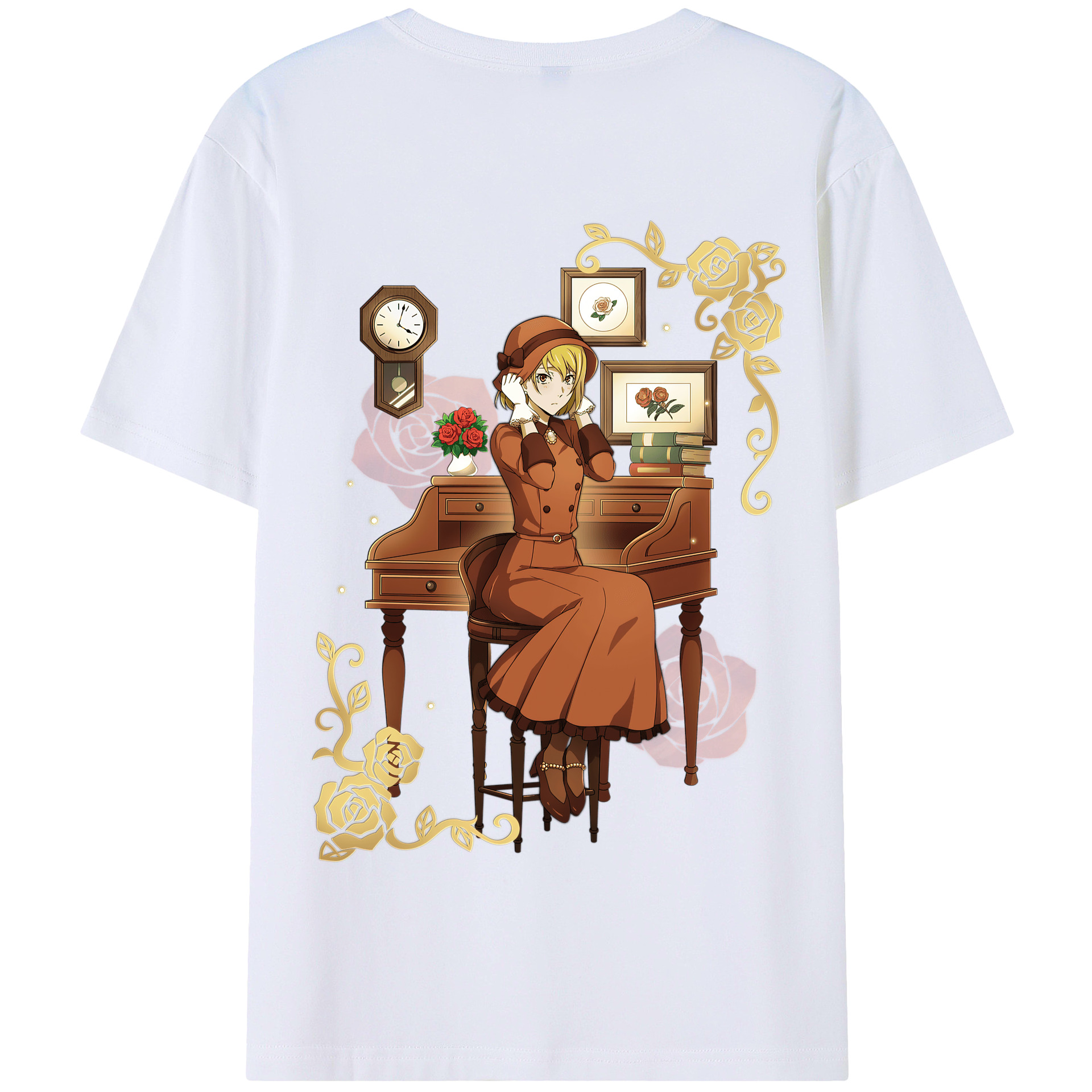 （画像用） 文豪ストレイドッグス Bungo Stray Dogs 綿100％半袖Tシャツ（背面プリント）