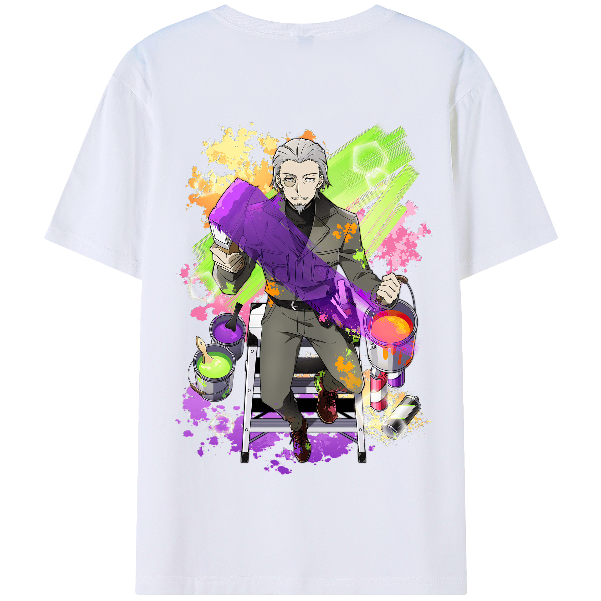 （画像用） 文豪ストレイドッグス Bungo Stray Dogs 綿100％半袖Tシャツ（背面プリント）