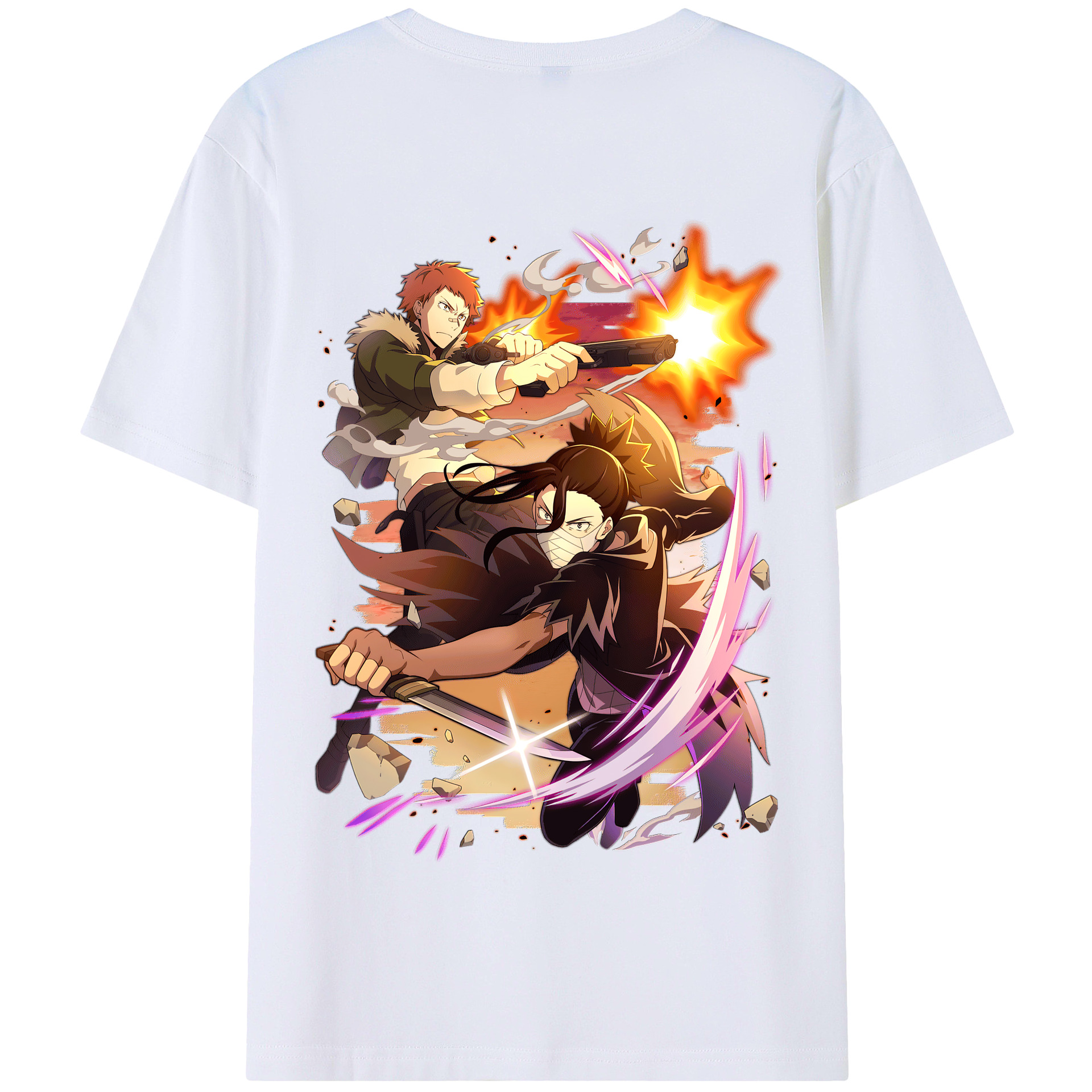 （画像用） 文豪ストレイドッグス Bungo Stray Dogs 綿100％半袖Tシャツ（背面プリント）