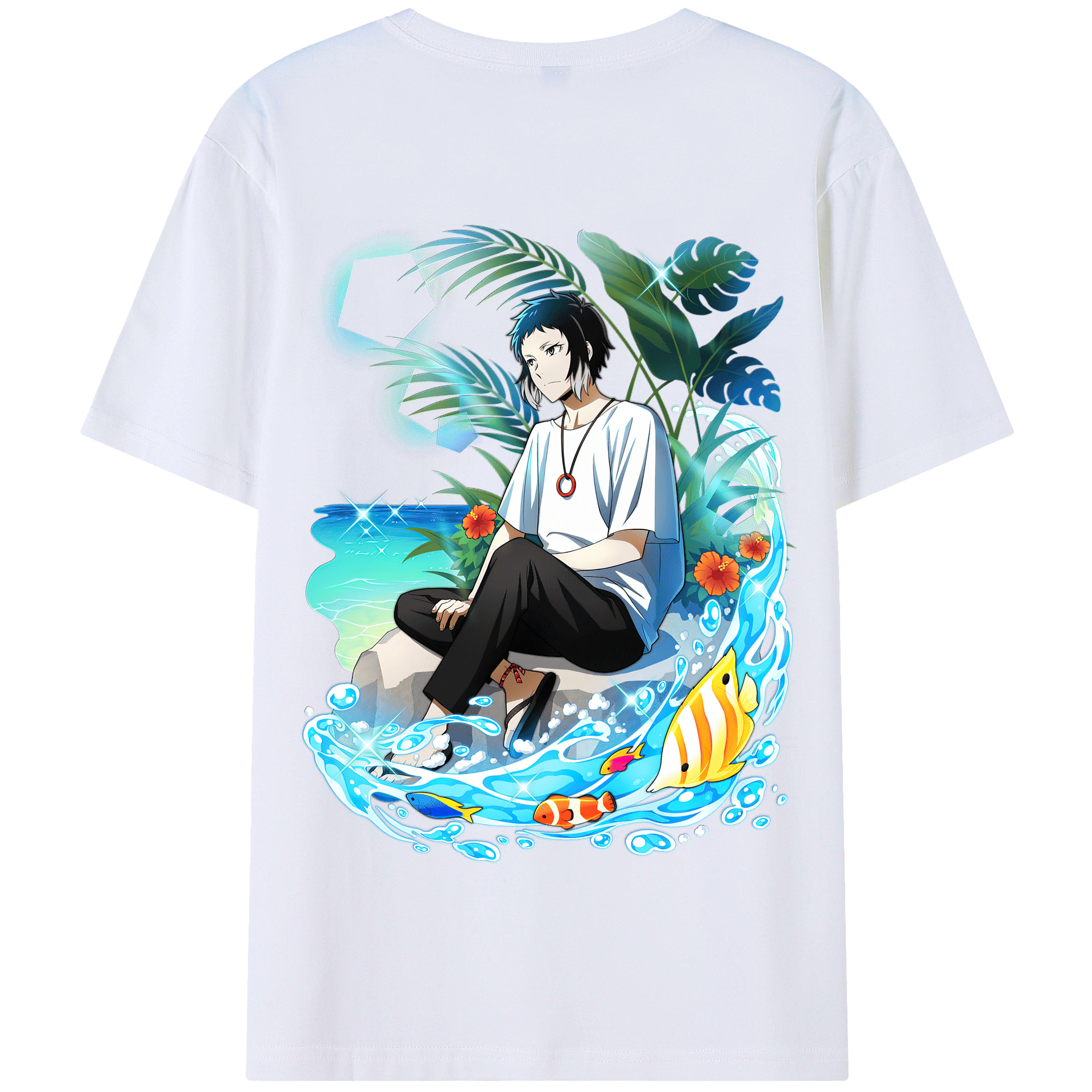 （画像用） 文豪ストレイドッグス Bungo Stray Dogs 綿100％半袖Tシャツ（背面プリント）