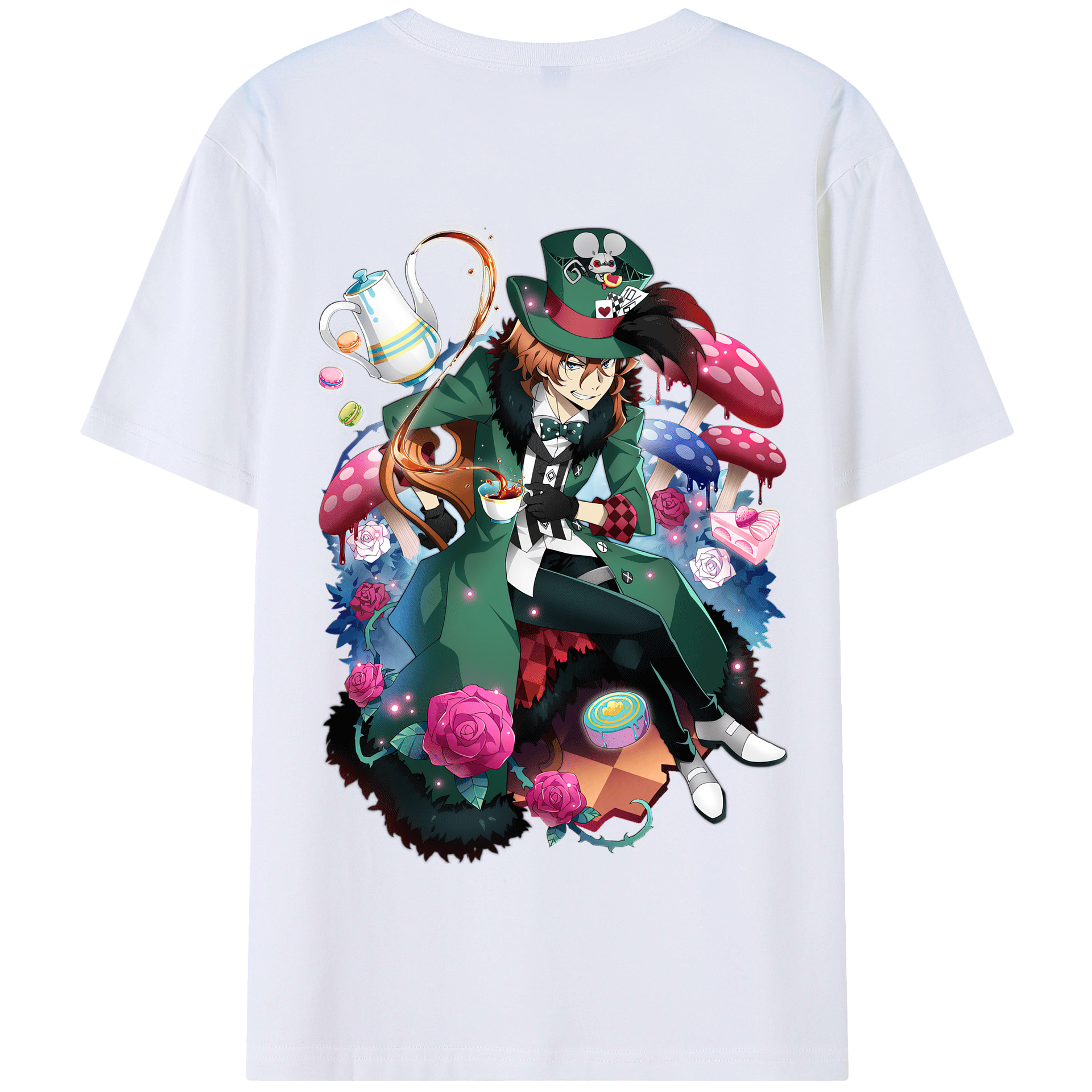 （画像用） 文豪ストレイドッグス Bungo Stray Dogs 綿100％半袖Tシャツ（背面プリント）