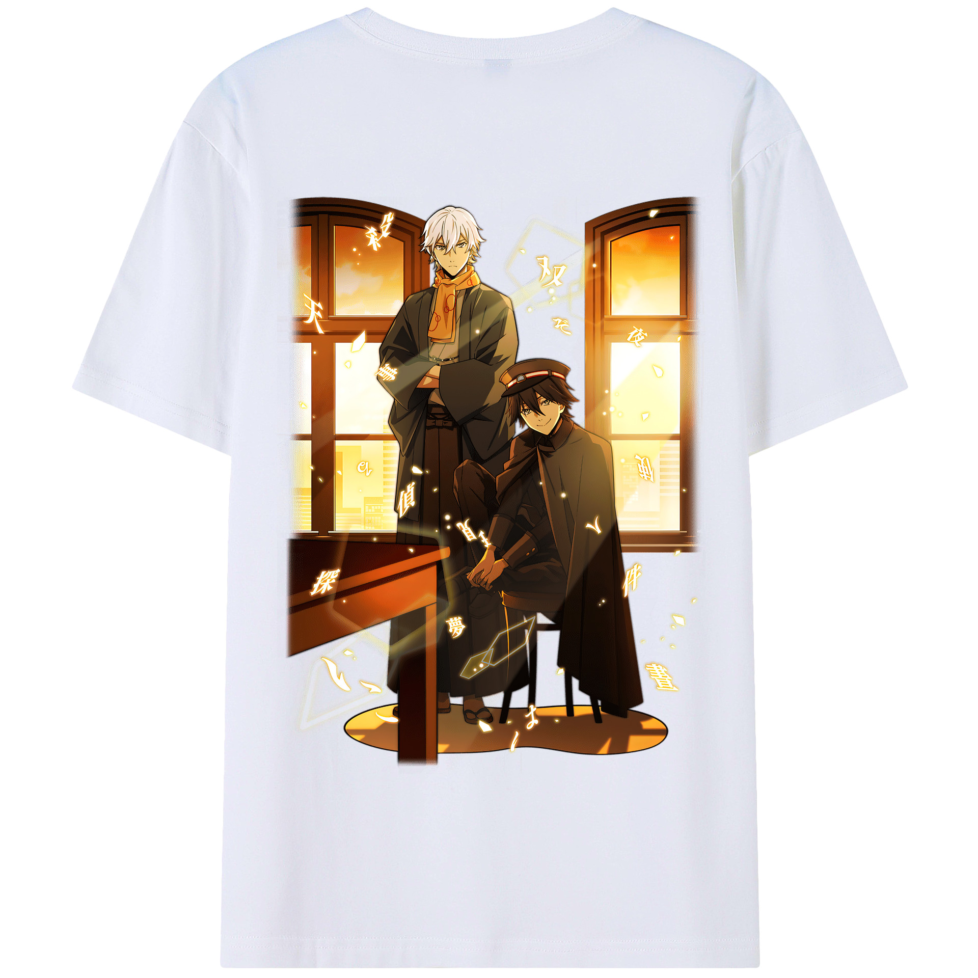 （画像用） 文豪ストレイドッグス Bungo Stray Dogs 綿100％半袖Tシャツ（背面プリント）