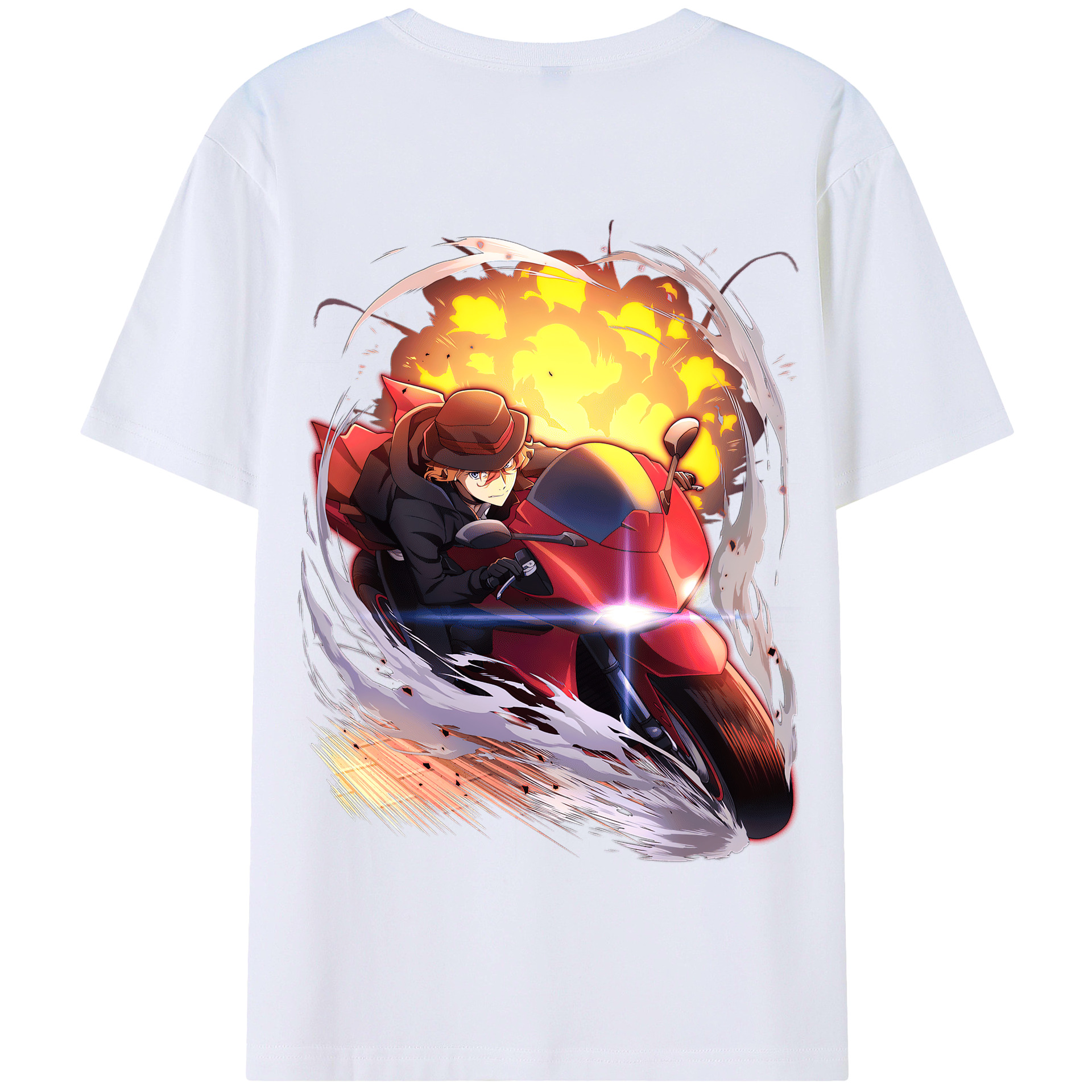 （画像用） 文豪ストレイドッグス Bungo Stray Dogs 綿100％半袖Tシャツ（背面プリント）