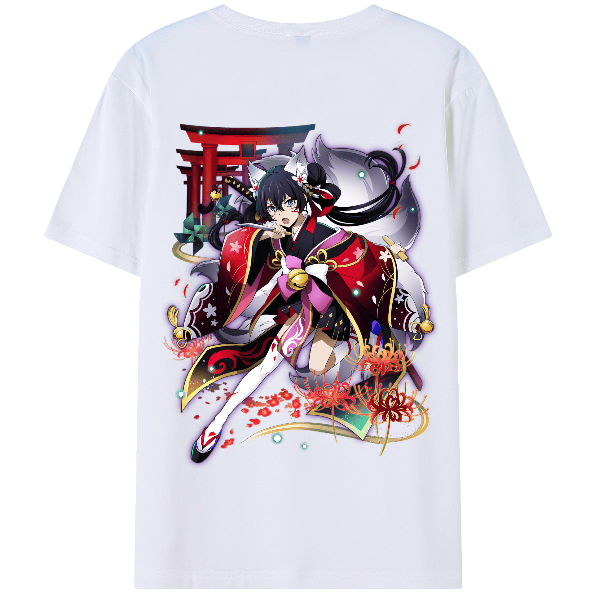 （画像用） 文豪ストレイドッグス Bungo Stray Dogs 綿100％半袖Tシャツ（背面プリント）