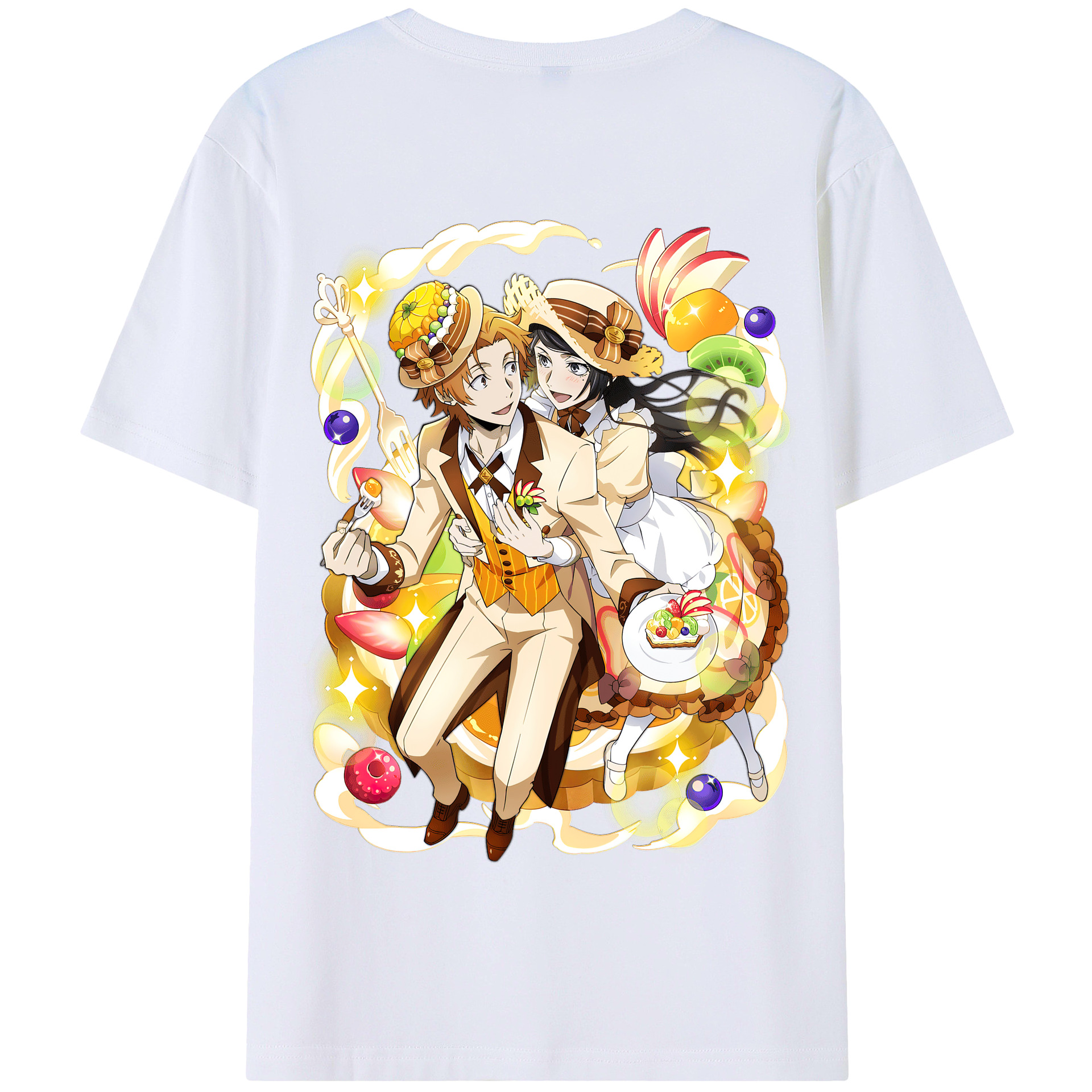 （画像用） 文豪ストレイドッグス Bungo Stray Dogs 綿100％半袖Tシャツ（背面プリント）