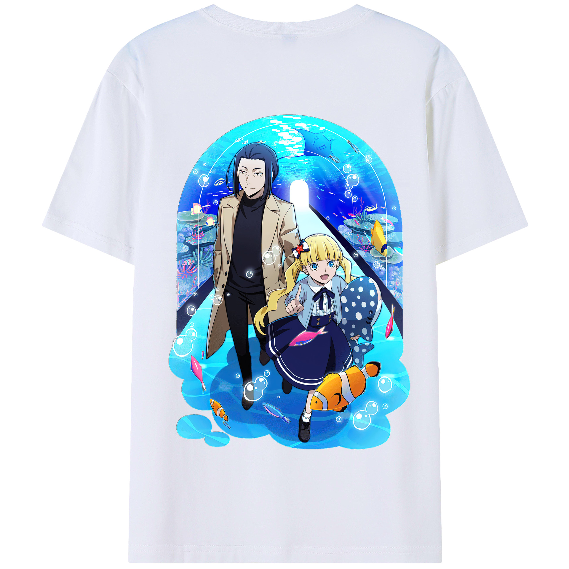 （画像用） 文豪ストレイドッグス Bungo Stray Dogs 綿100％半袖Tシャツ（背面プリント）