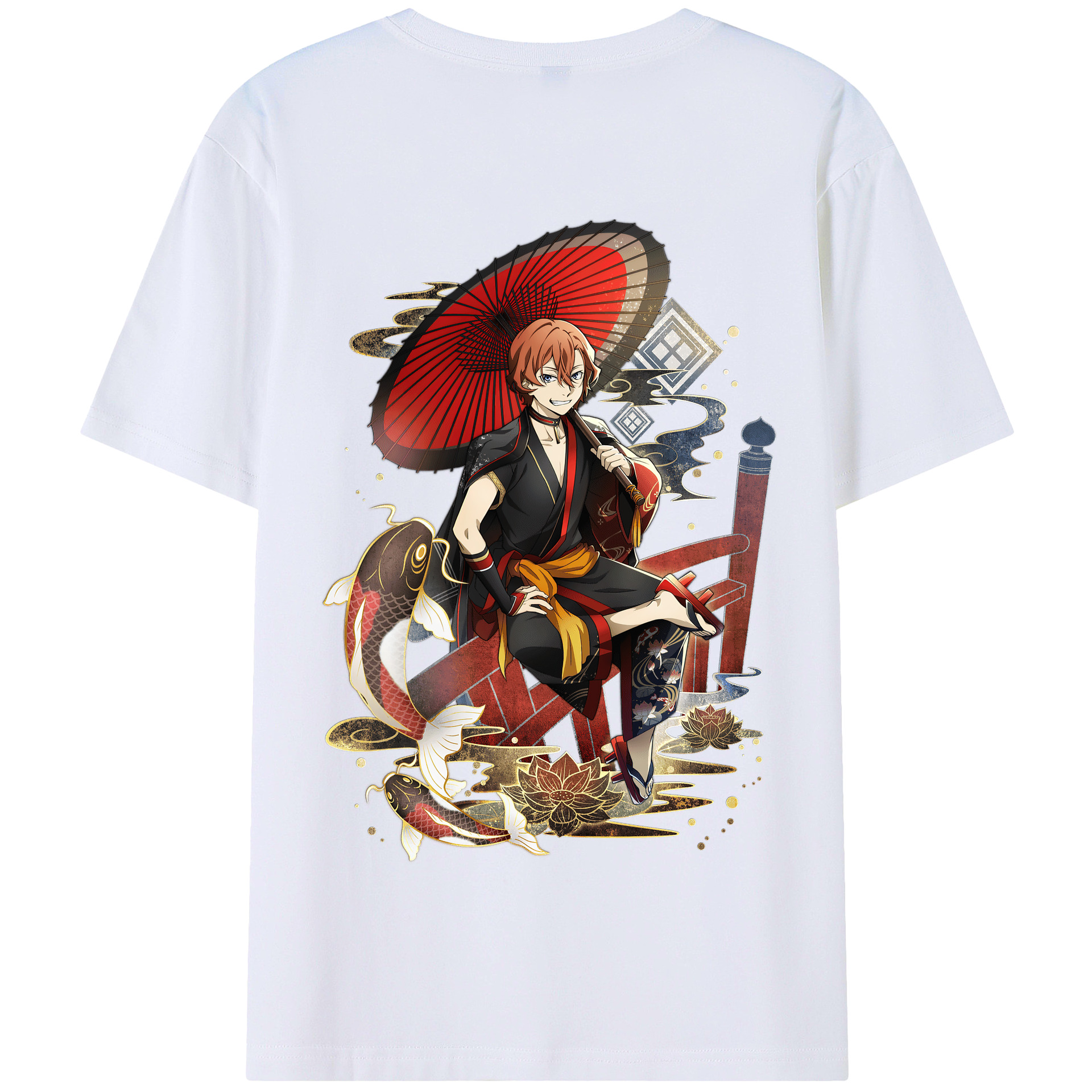 （画像用） 文豪ストレイドッグス Bungo Stray Dogs 綿100％半袖Tシャツ（背面プリント）