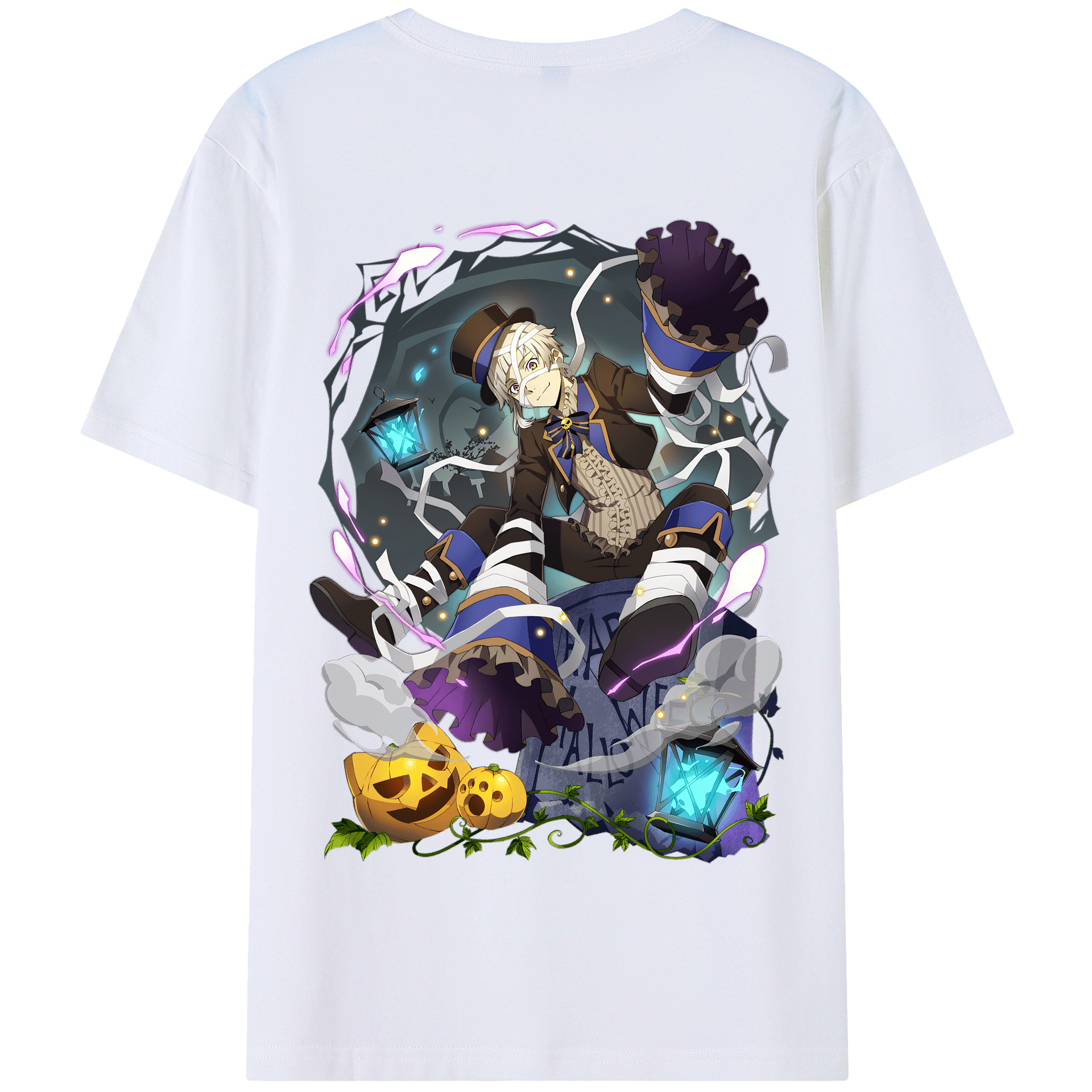 （画像用） 文豪ストレイドッグス Bungo Stray Dogs 綿100％半袖Tシャツ（背面プリント）