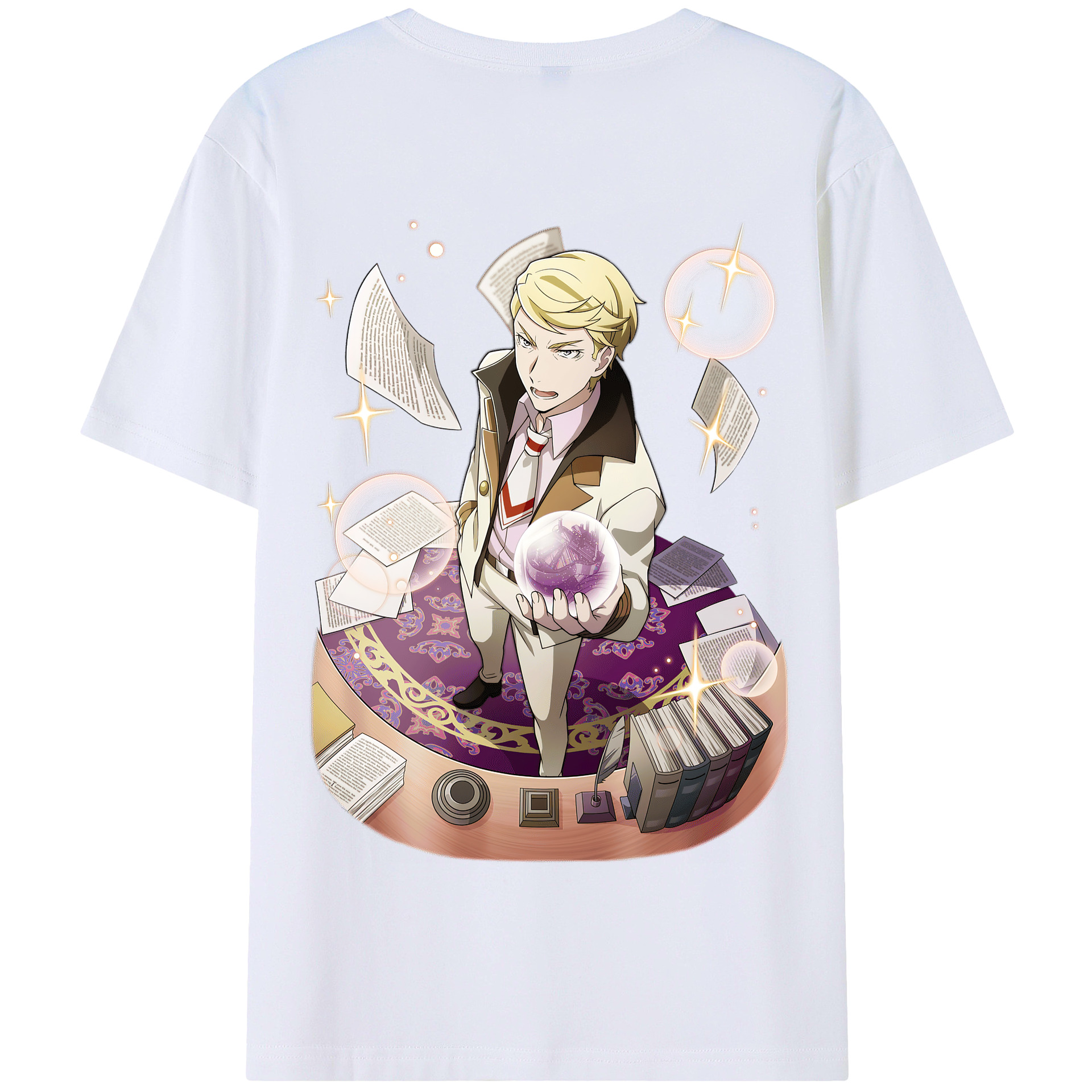 （画像用） 文豪ストレイドッグス Bungo Stray Dogs 綿100％半袖Tシャツ（背面プリント）