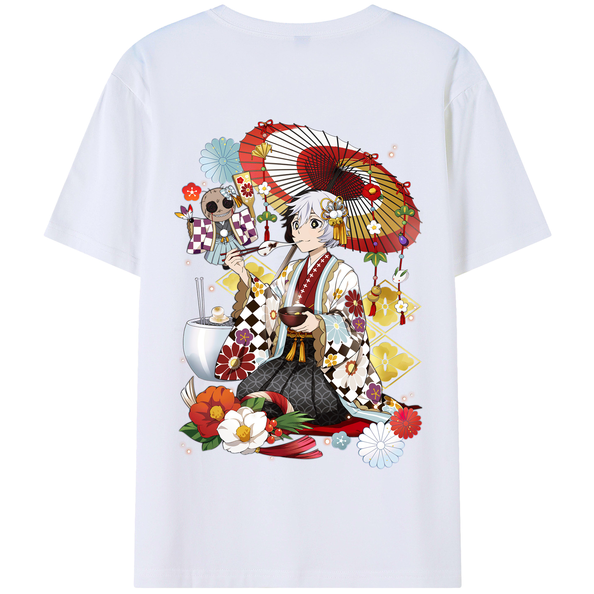 （画像用） 文豪ストレイドッグス Bungo Stray Dogs 綿100％半袖Tシャツ（背面プリント）