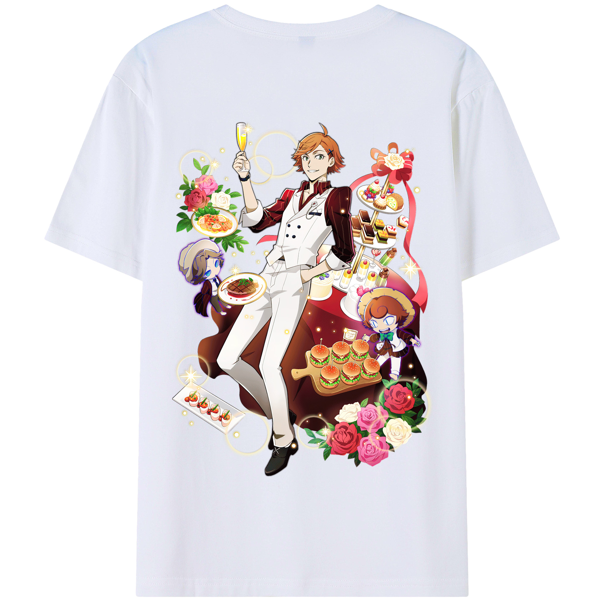 （画像用） 文豪ストレイドッグス Bungo Stray Dogs 綿100％半袖Tシャツ（背面プリント）