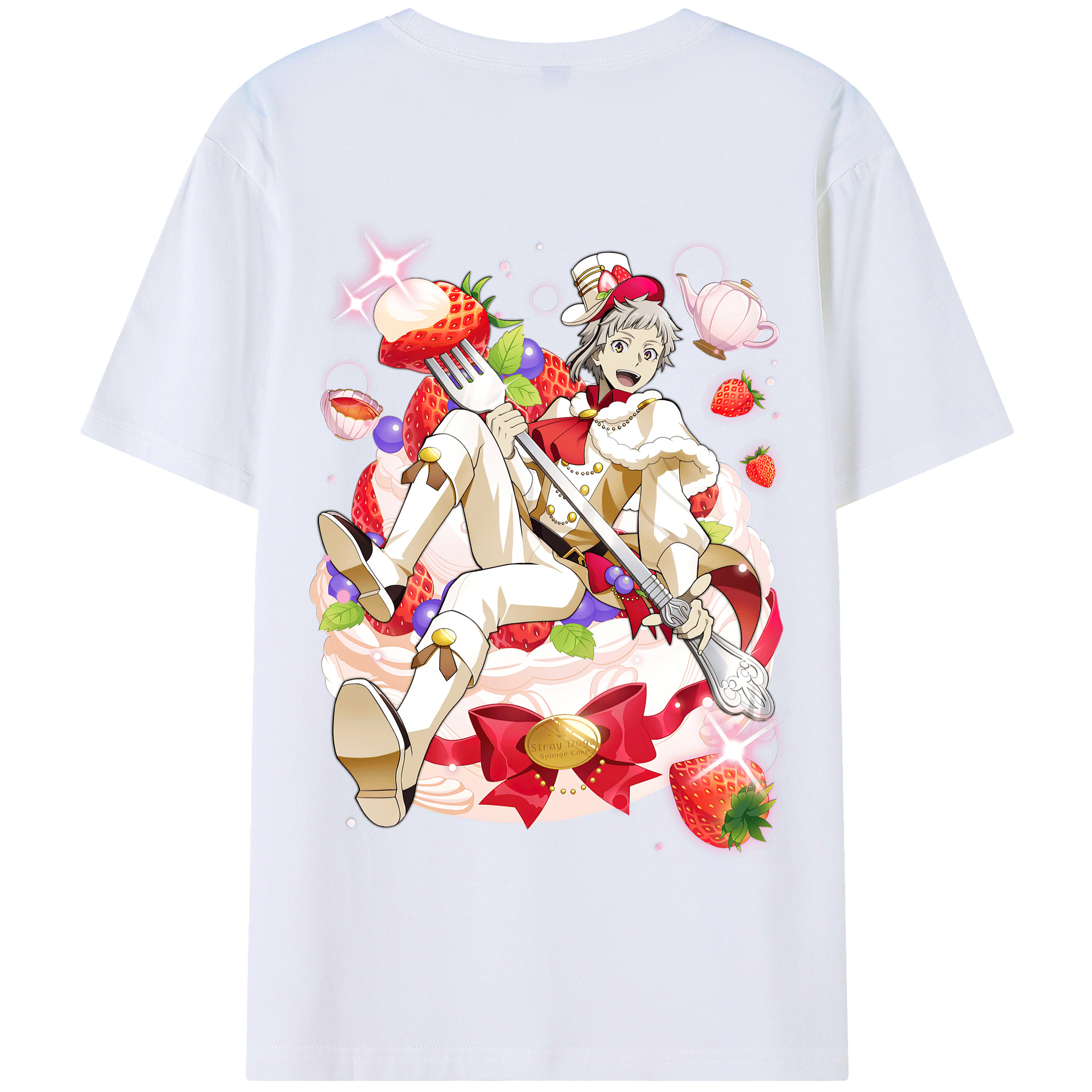 （画像用） 文豪ストレイドッグス Bungo Stray Dogs 綿100％半袖Tシャツ（背面プリント）
