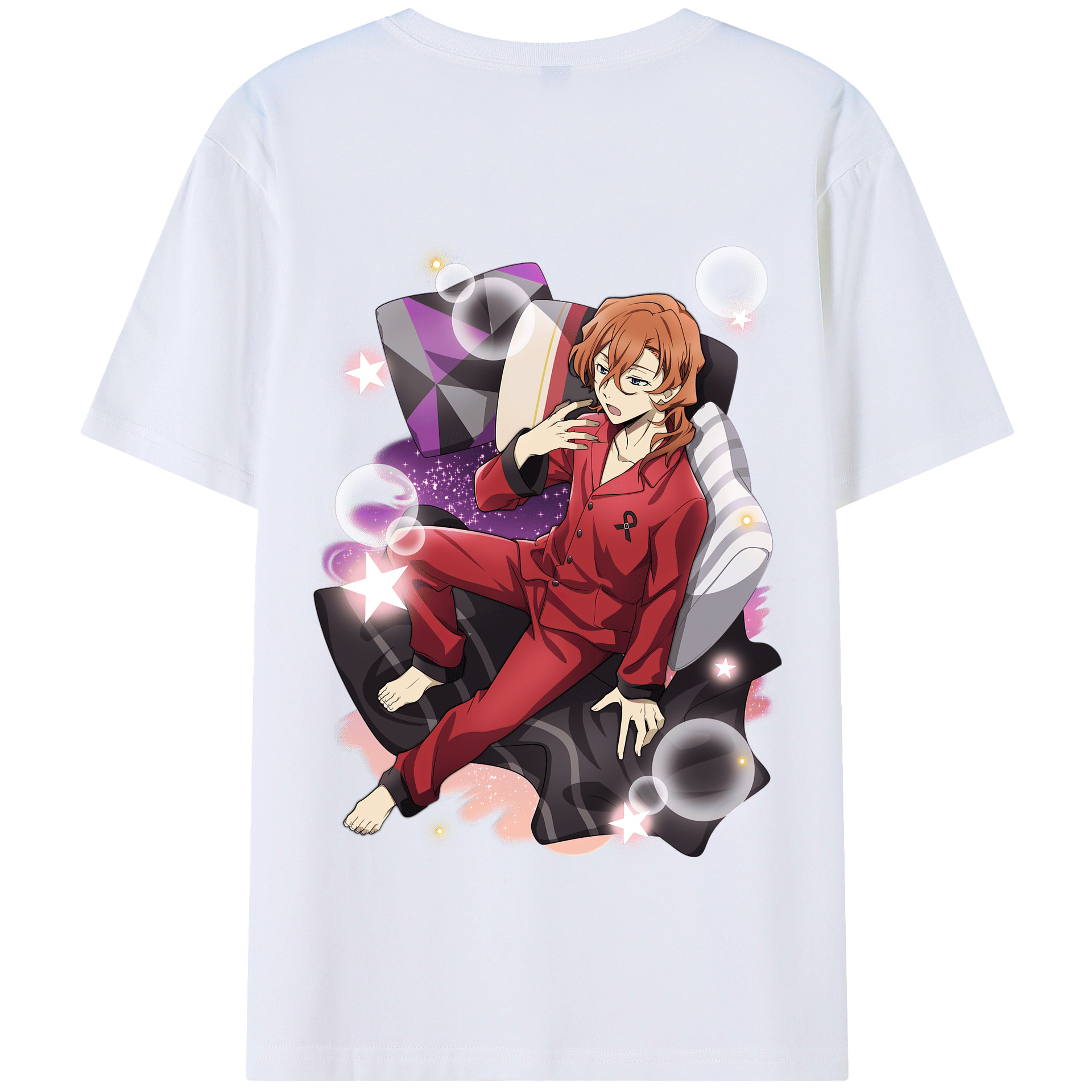 （画像用） 文豪ストレイドッグス Bungo Stray Dogs 綿100％半袖Tシャツ（背面プリント）