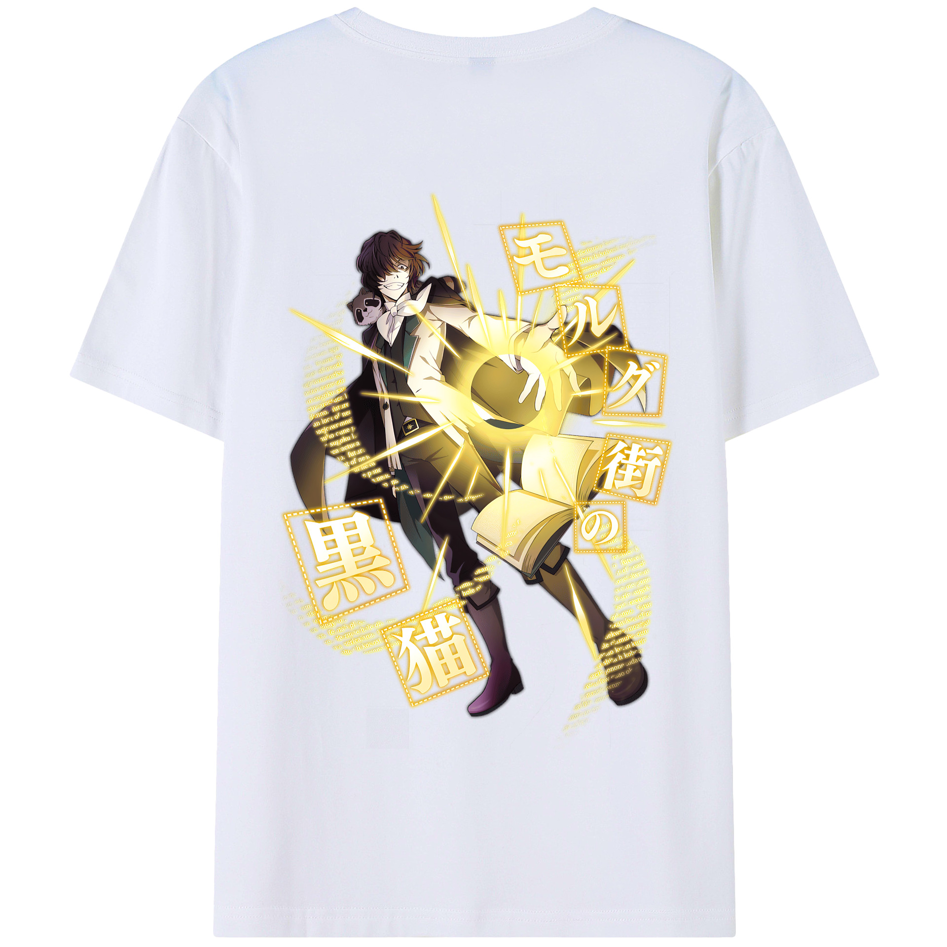 （画像用） 文豪ストレイドッグス Bungo Stray Dogs 綿100％半袖Tシャツ（背面プリント）