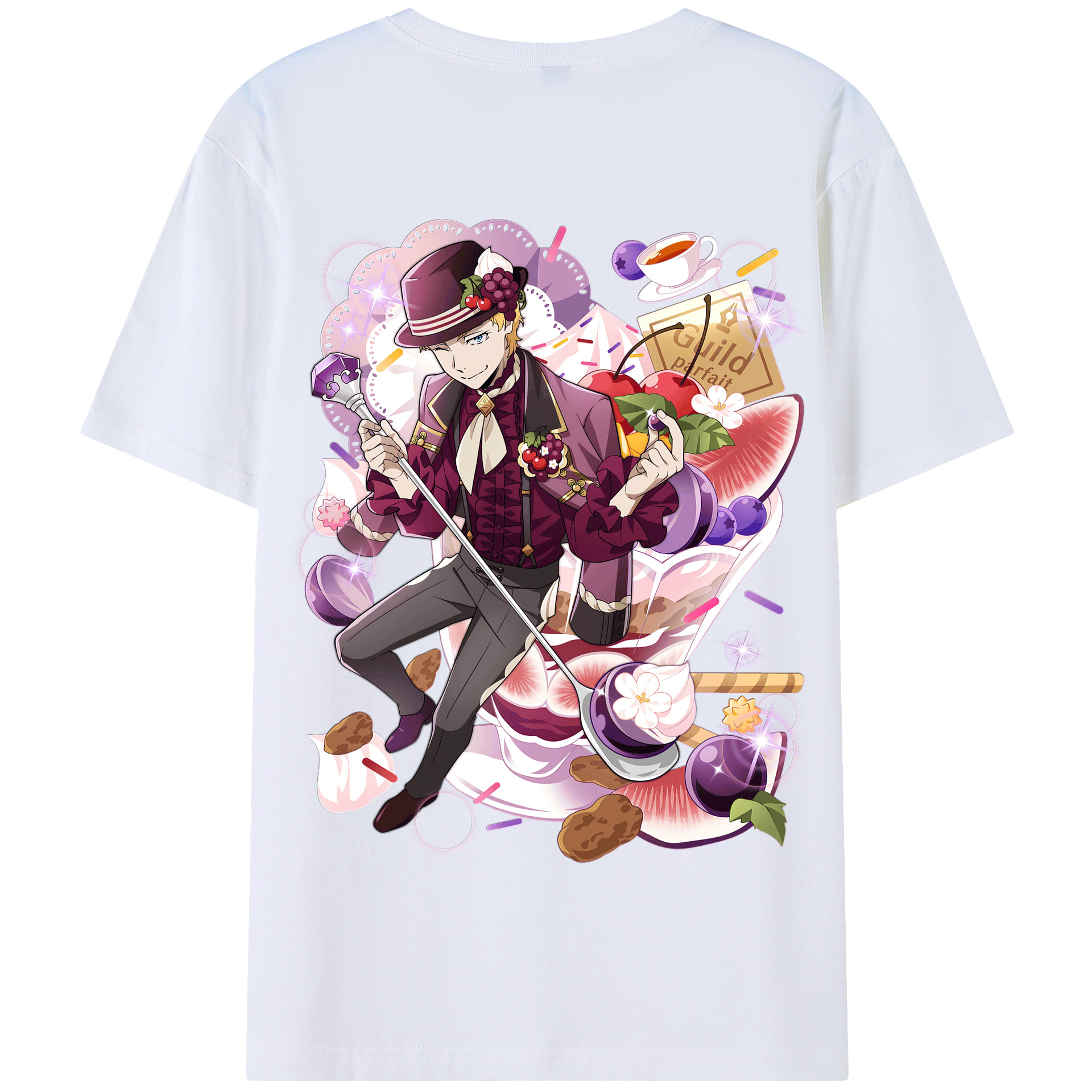 （画像用） 文豪ストレイドッグス Bungo Stray Dogs 綿100％半袖Tシャツ（背面プリント）