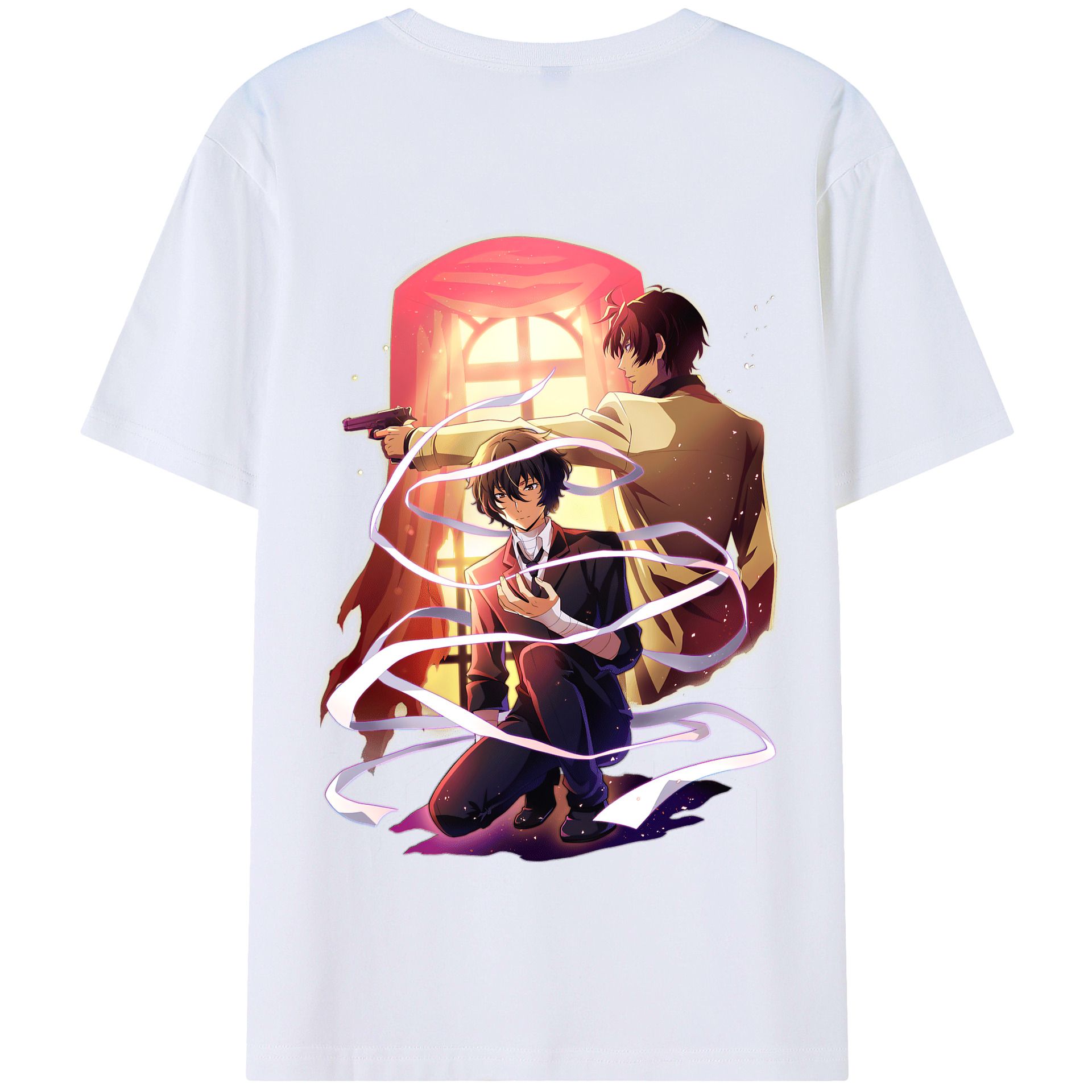 （画像用） 文豪ストレイドッグス Bungo Stray Dogs 綿100％半袖Tシャツ（背面プリント）