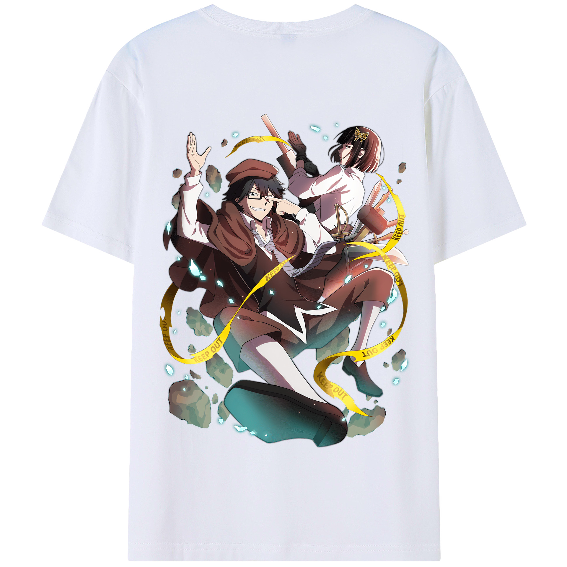 （画像用） 文豪ストレイドッグス Bungo Stray Dogs 綿100％半袖Tシャツ（背面プリント）