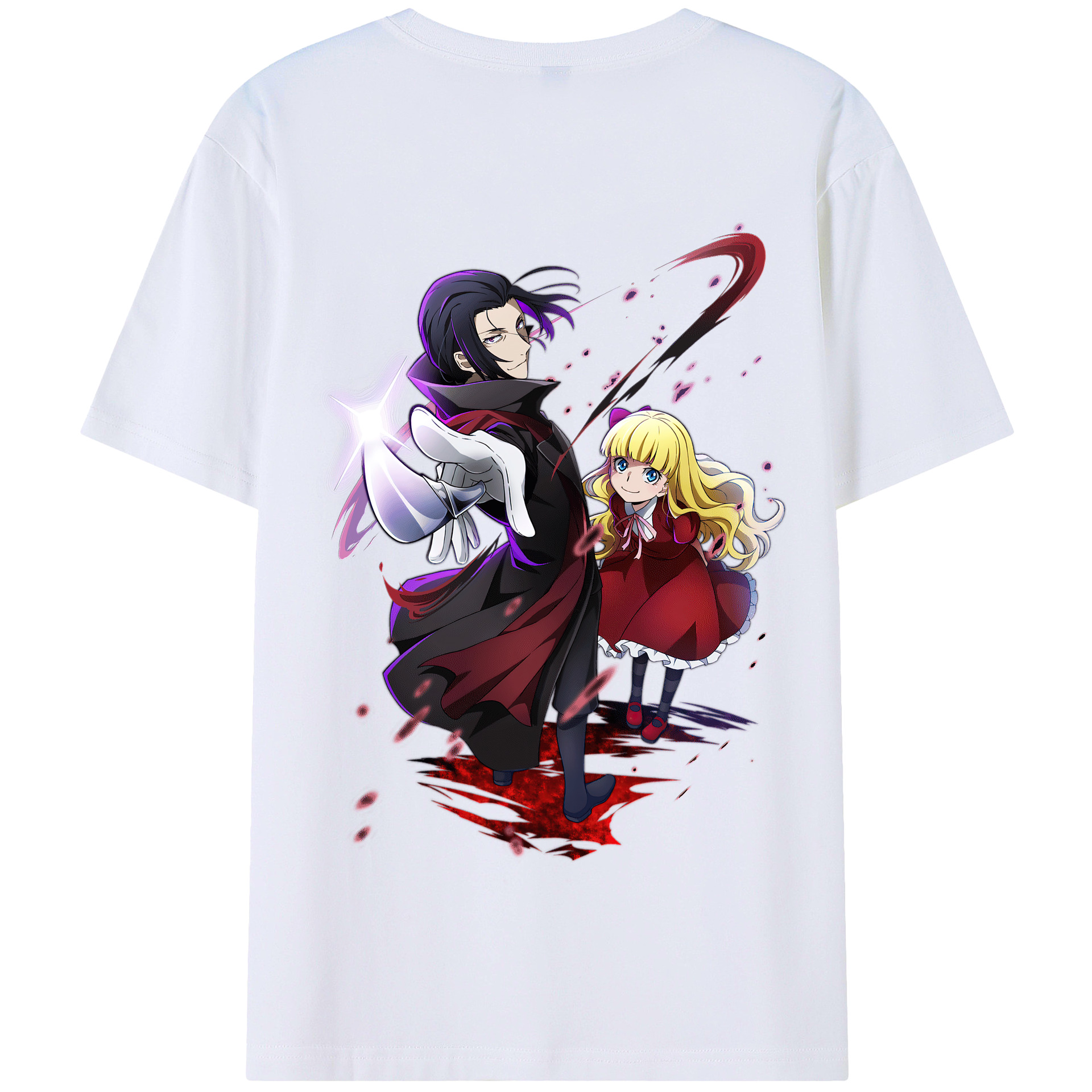 （画像用） 文豪ストレイドッグス Bungo Stray Dogs 綿100％半袖Tシャツ（背面プリント）