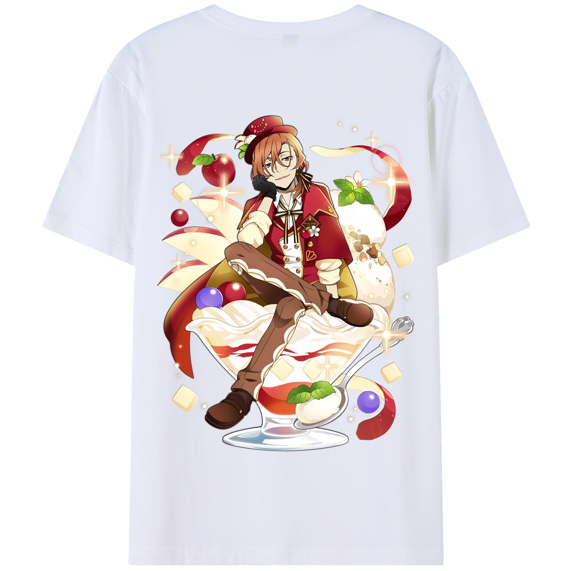 （画像用） 文豪ストレイドッグス Bungo Stray Dogs 綿100％半袖Tシャツ（背面プリント）