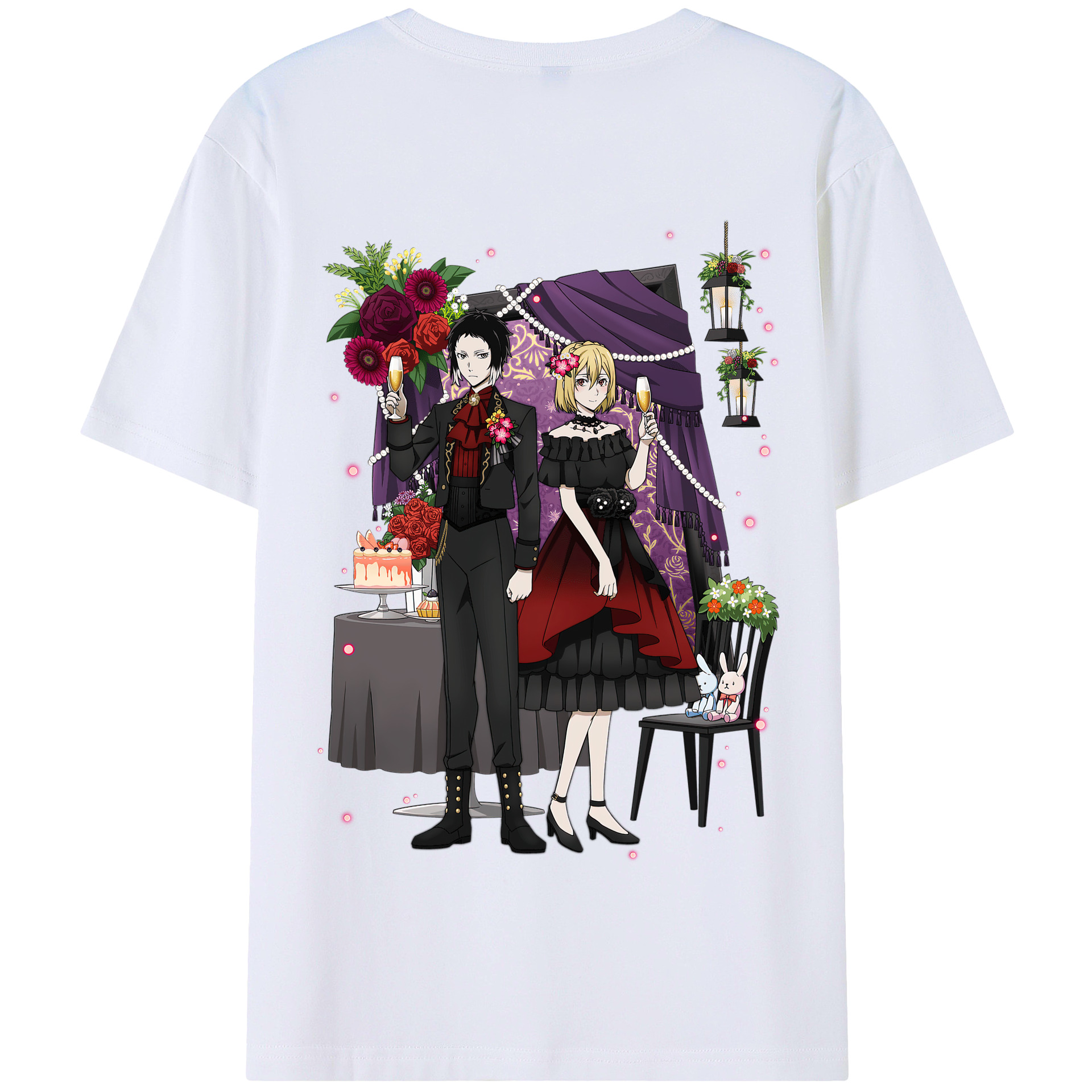 （画像用） 文豪ストレイドッグス Bungo Stray Dogs 綿100％半袖Tシャツ（背面プリント）