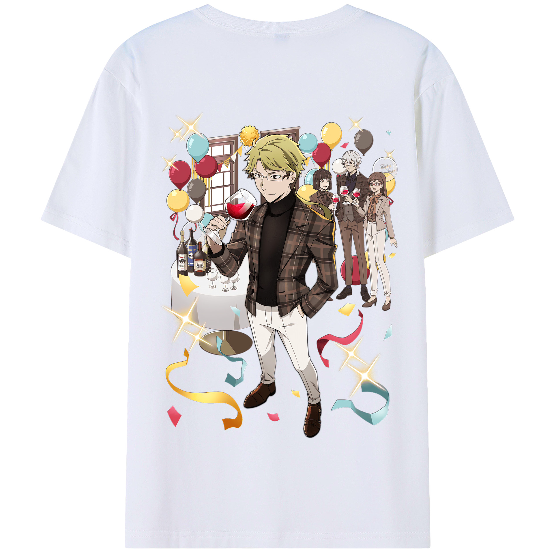 （画像用） 文豪ストレイドッグス Bungo Stray Dogs 綿100％半袖Tシャツ（背面プリント）