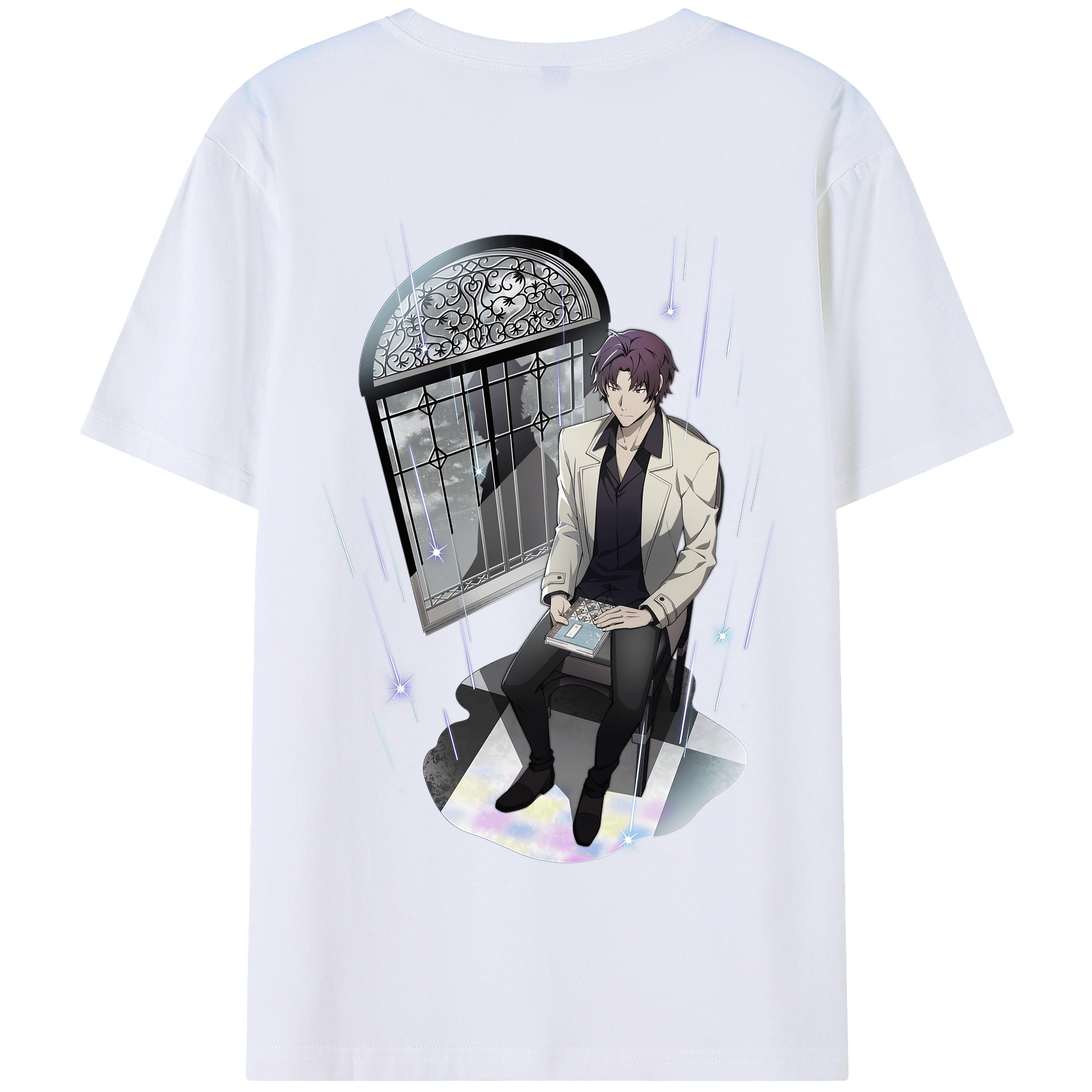 （画像用） 文豪ストレイドッグス Bungo Stray Dogs 綿100％半袖Tシャツ（背面プリント）